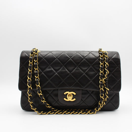 BORSA CHANEL TIMELESS CLASSICA DOUBLE FLAP MEDIA NERA CB263