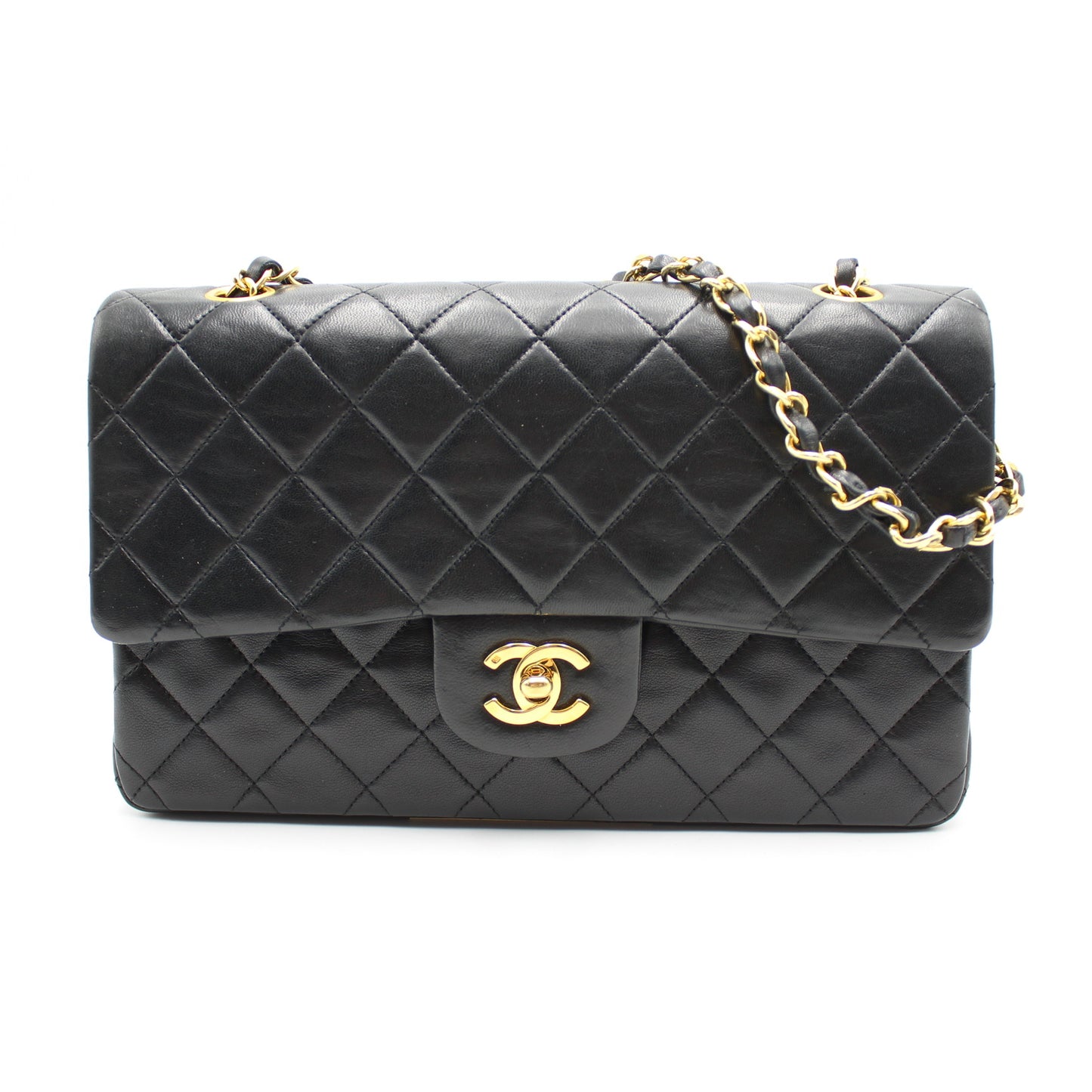 BORSA CHANEL TIMELESS CLASSICA DOUBLE FLAP MEDIA NERA CB264