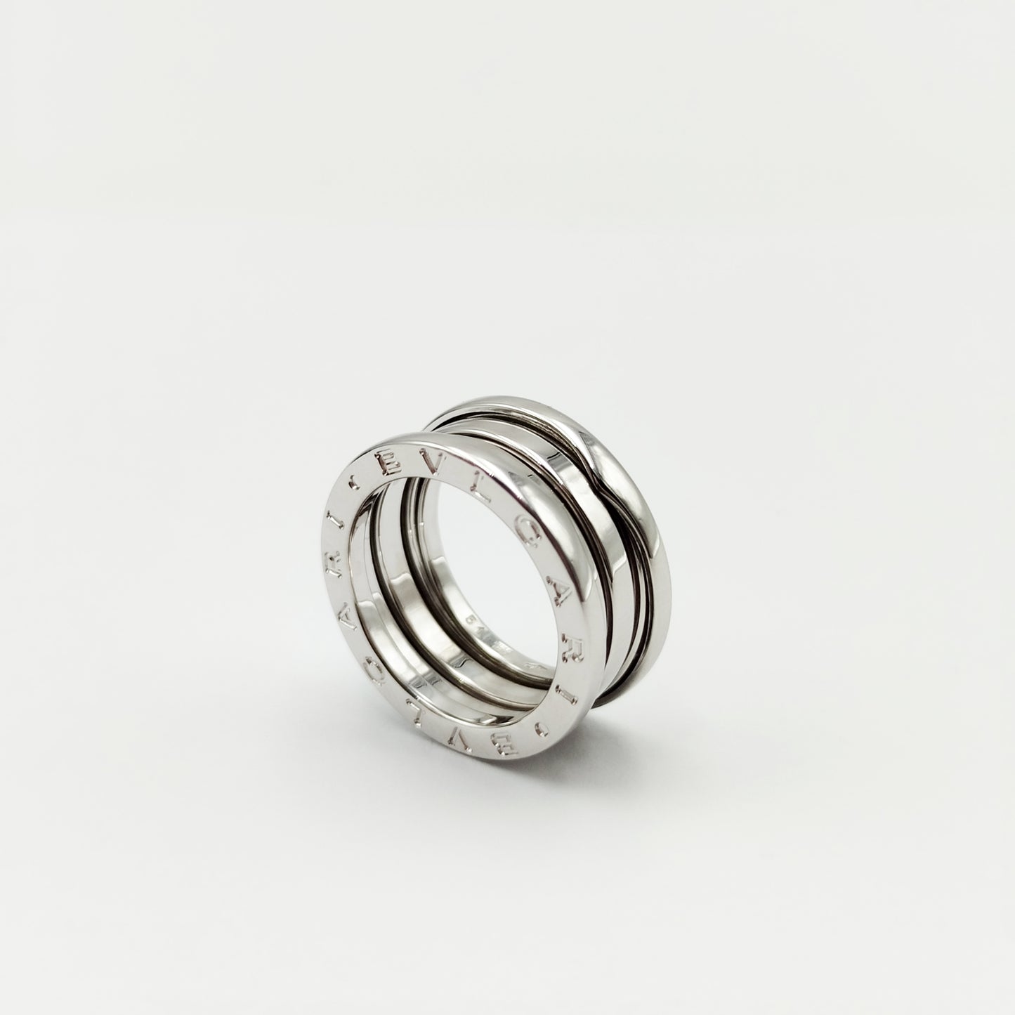 ANELLO BVLGARI BZERO1 A TRE FASCE IN ORO BIANCO MIS.51 18KT BG115