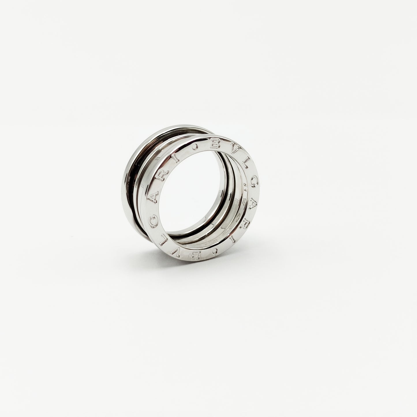 ANELLO BVLGARI BZERO1 A TRE FASCE IN ORO BIANCO MIS.51 18KT BG115