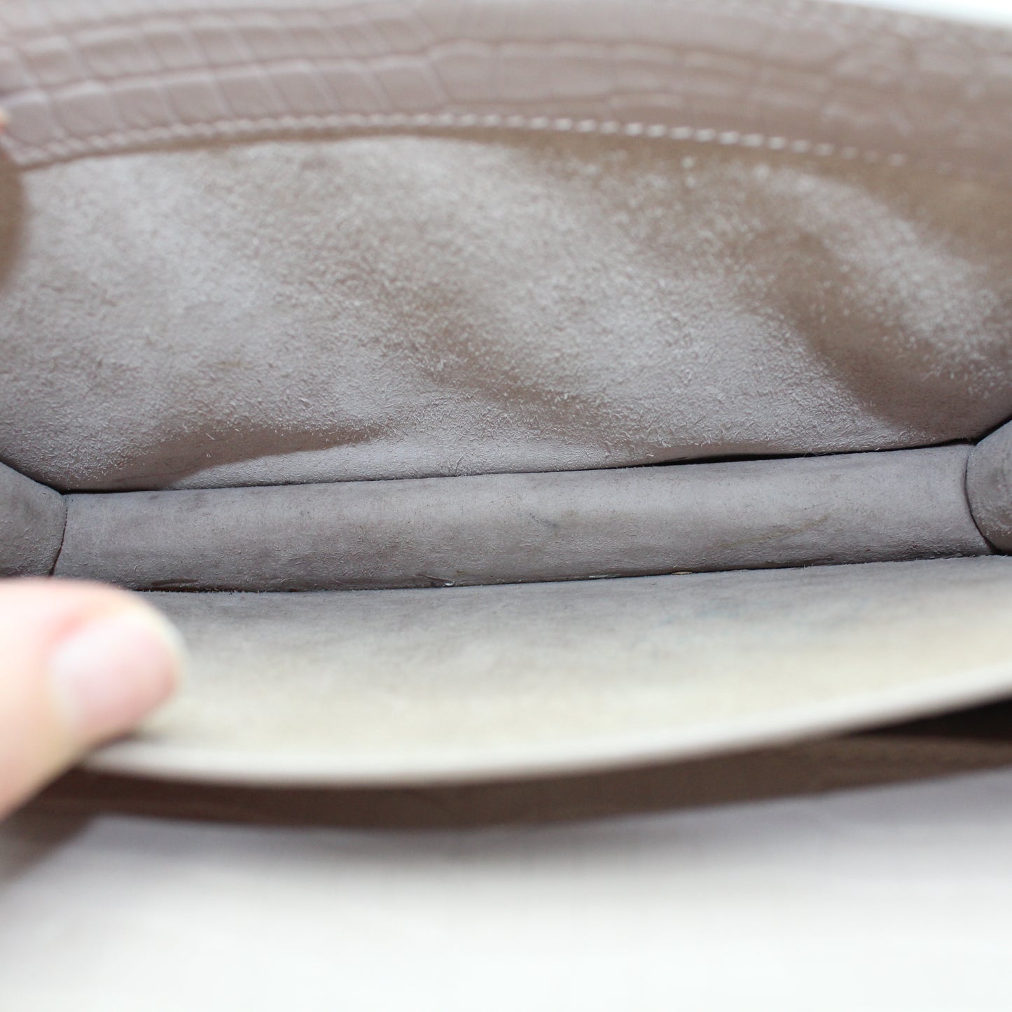 BORSA SAINT LAURENT SUNSET MEDIA IN PELLE GROFFATA CIPRIA COCCODRILLO YB113