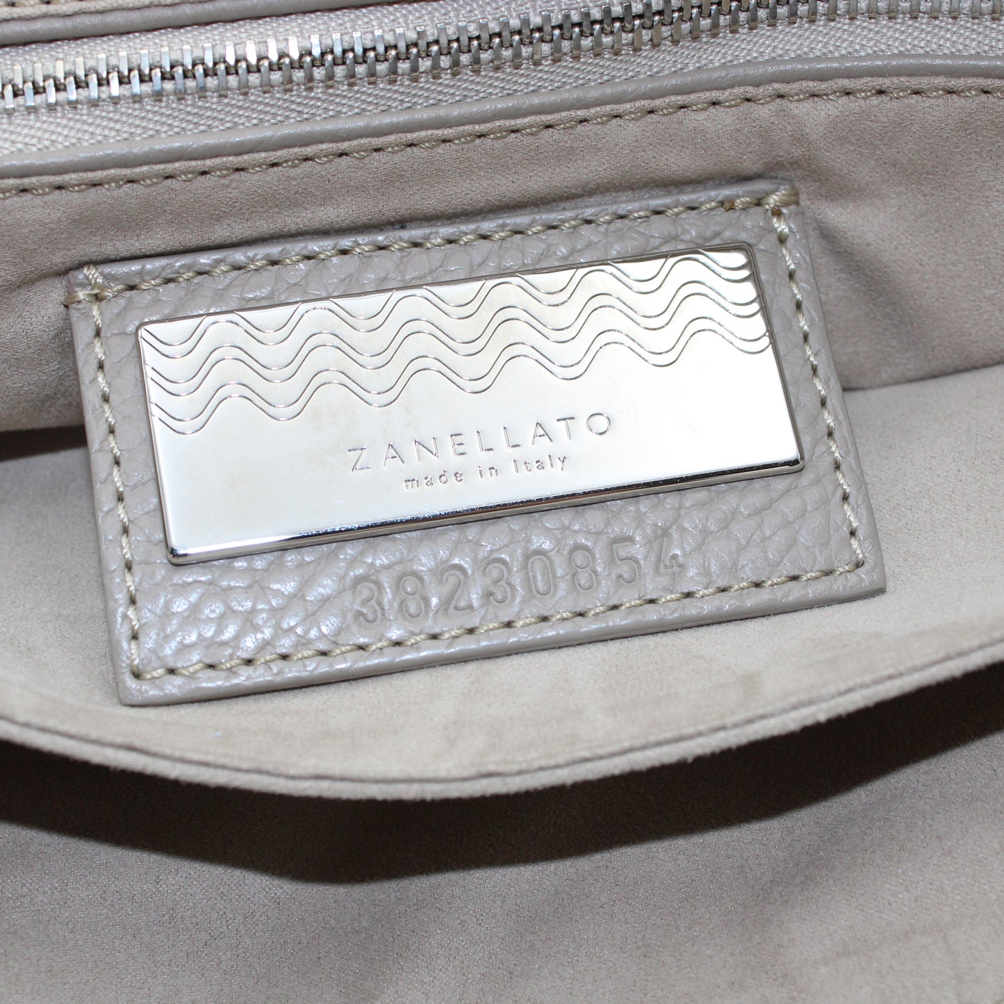 POSTINA ZANELLATO DAILY IN PELLE MARTELLATA GREY CRETA ZB128