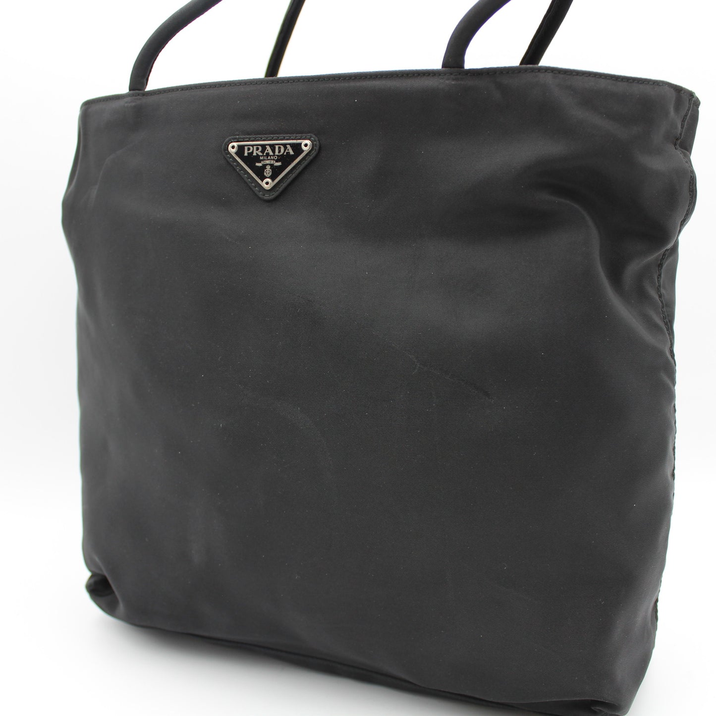 BORSA PRADA TOTE IN TELA VELA NERO PB201