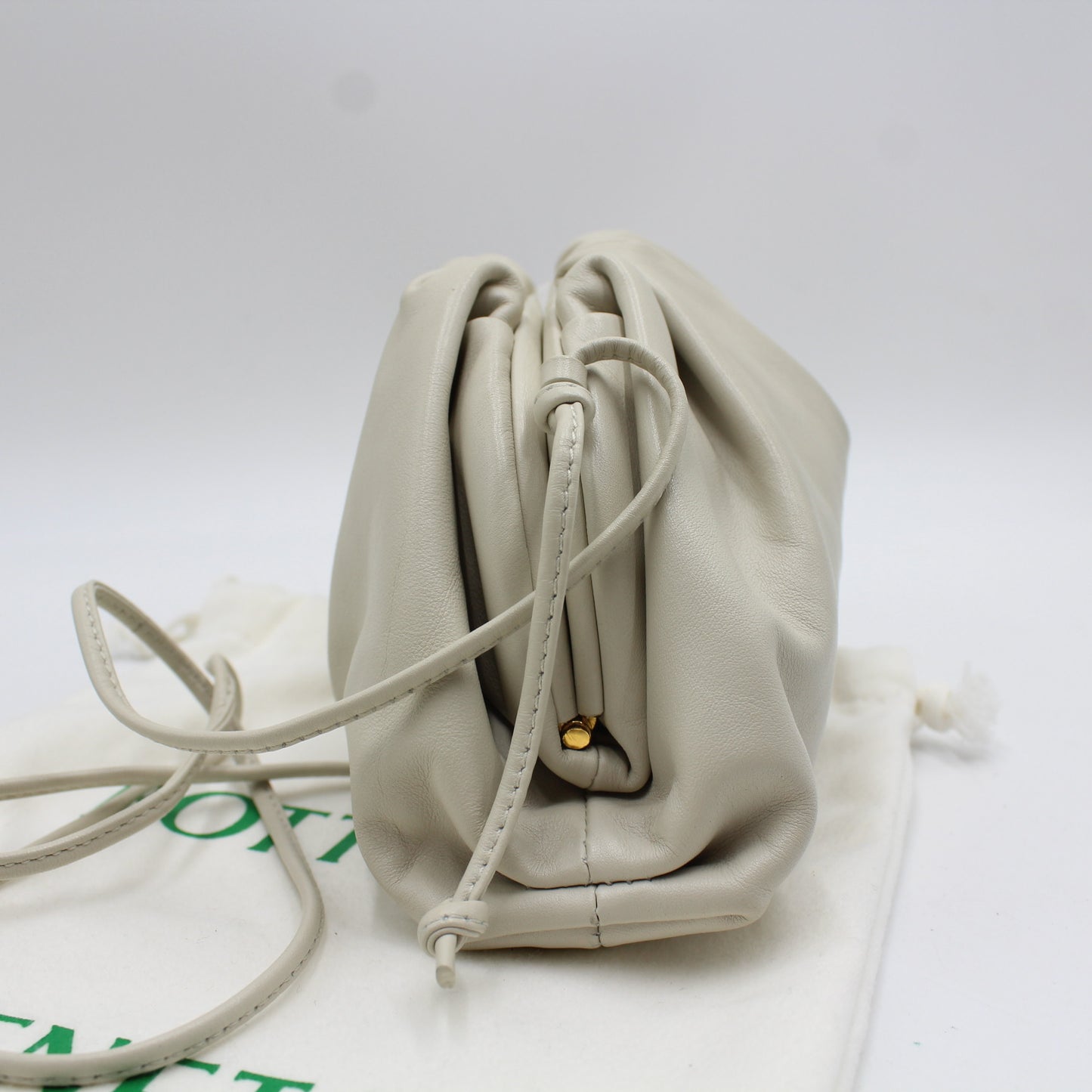 BORSA BOTTEGA VENETA MINI POUCH BIANCO OB109