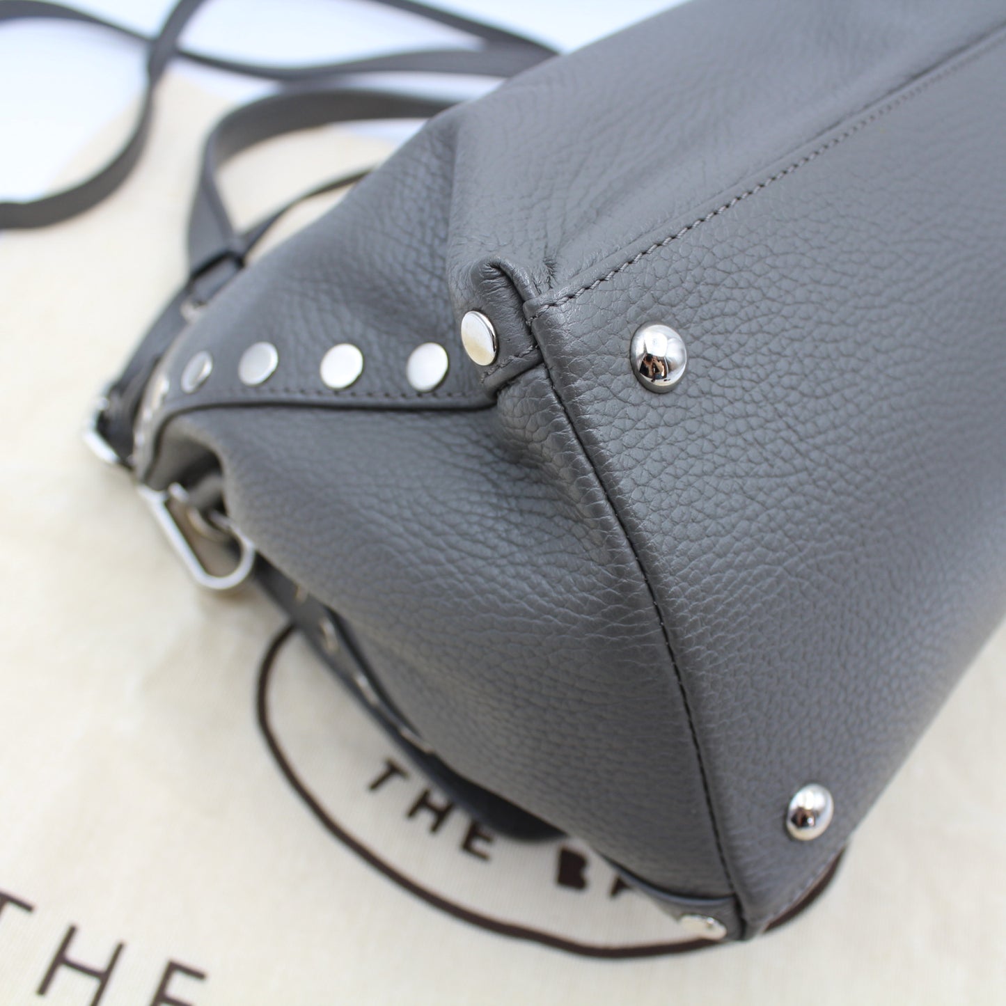 BORSA ZANELLATO POSTINA SMALL IN PELLE MARTELLATA GREY MONTEBIANCO ZB117
