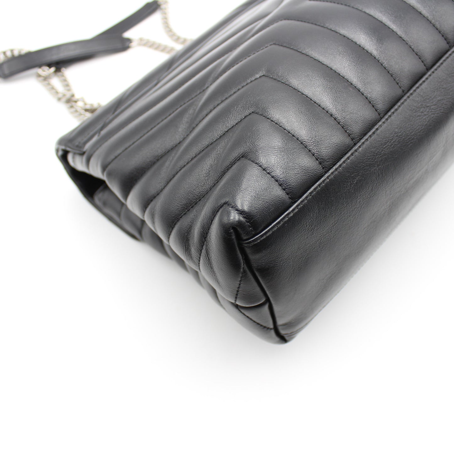 BORSA SAINT LAURENT LOULOU MEDIA IN PELLE NERA YB117