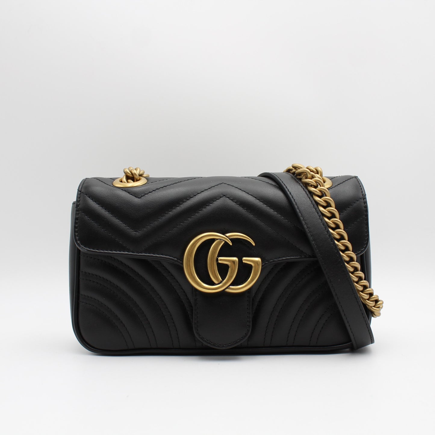 BORSA GUCCI MARMONT MINI NERA IN PELLE MATELASSE GB259