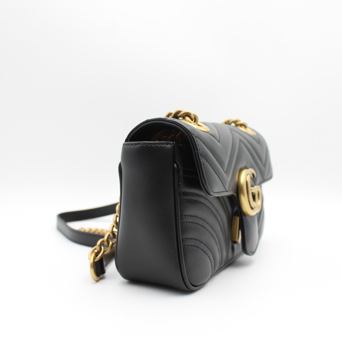 BORSA GUCCI MARMONT MINI NERA IN PELLE MATELASSE GB259