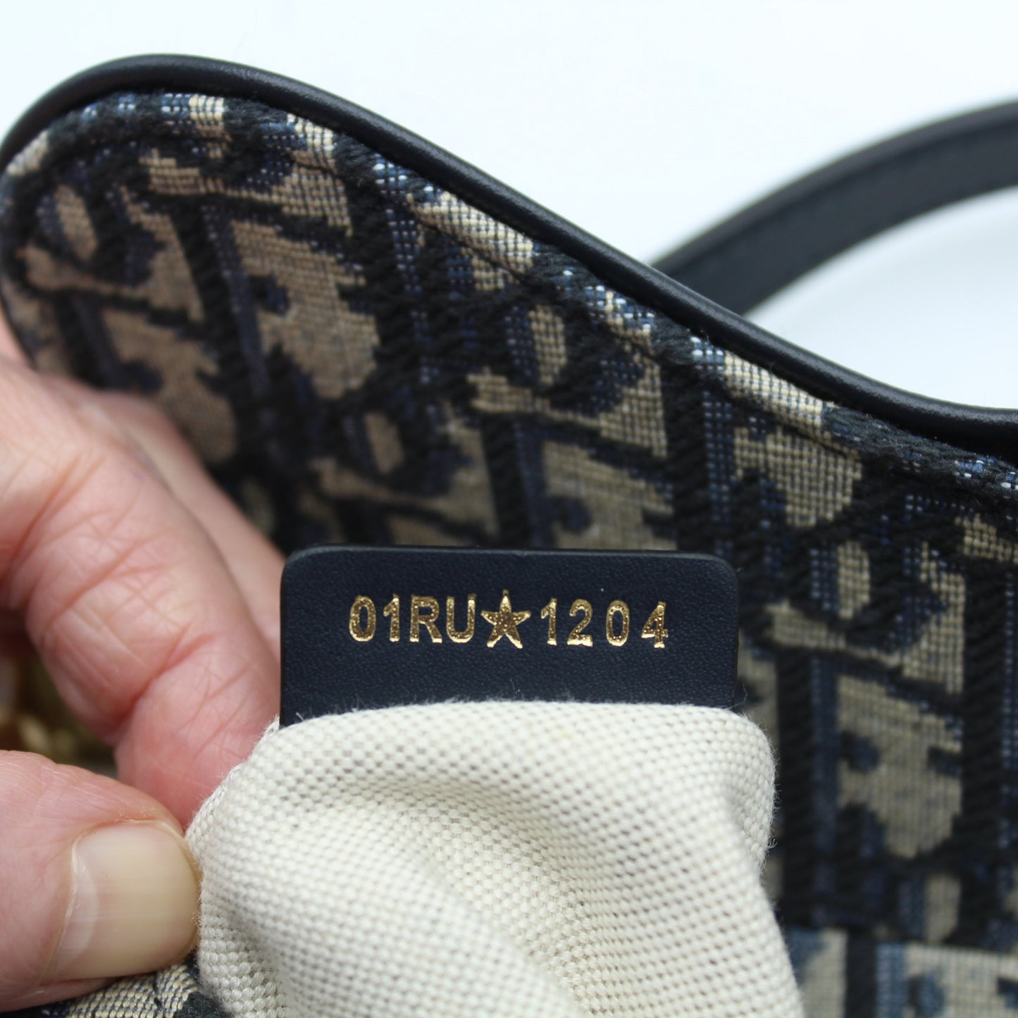 BORSA DIOR SADDLE MINI JACQUARD OBLIQUE BLU DB171