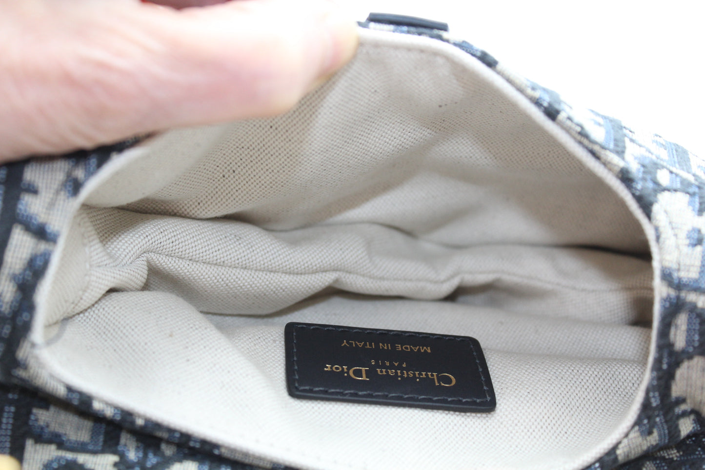 BORSA DIOR SADDLE MINI JACQUARD OBLIQUE BLU DB171