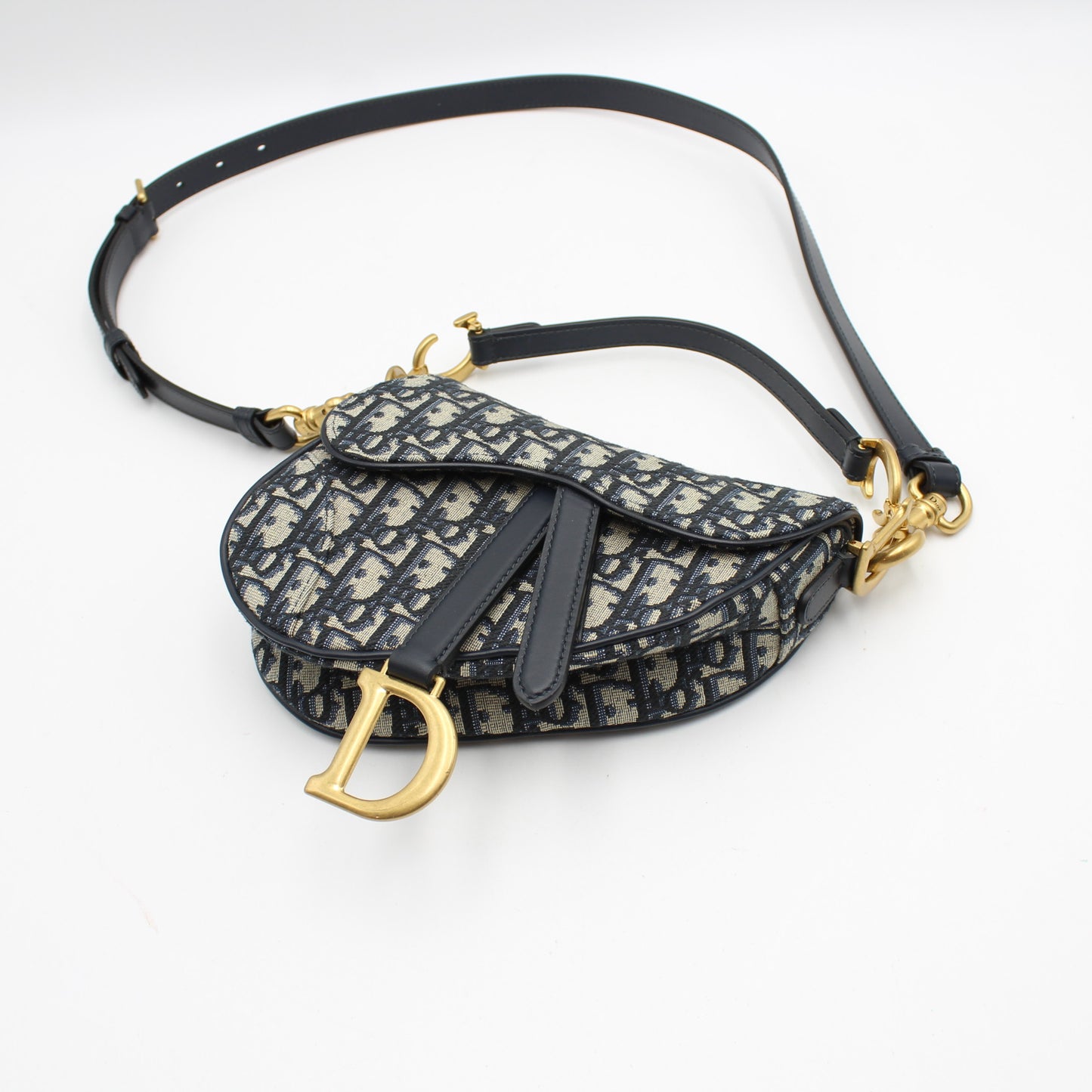 BORSA DIOR SADDLE MINI JACQUARD OBLIQUE BLU DB171