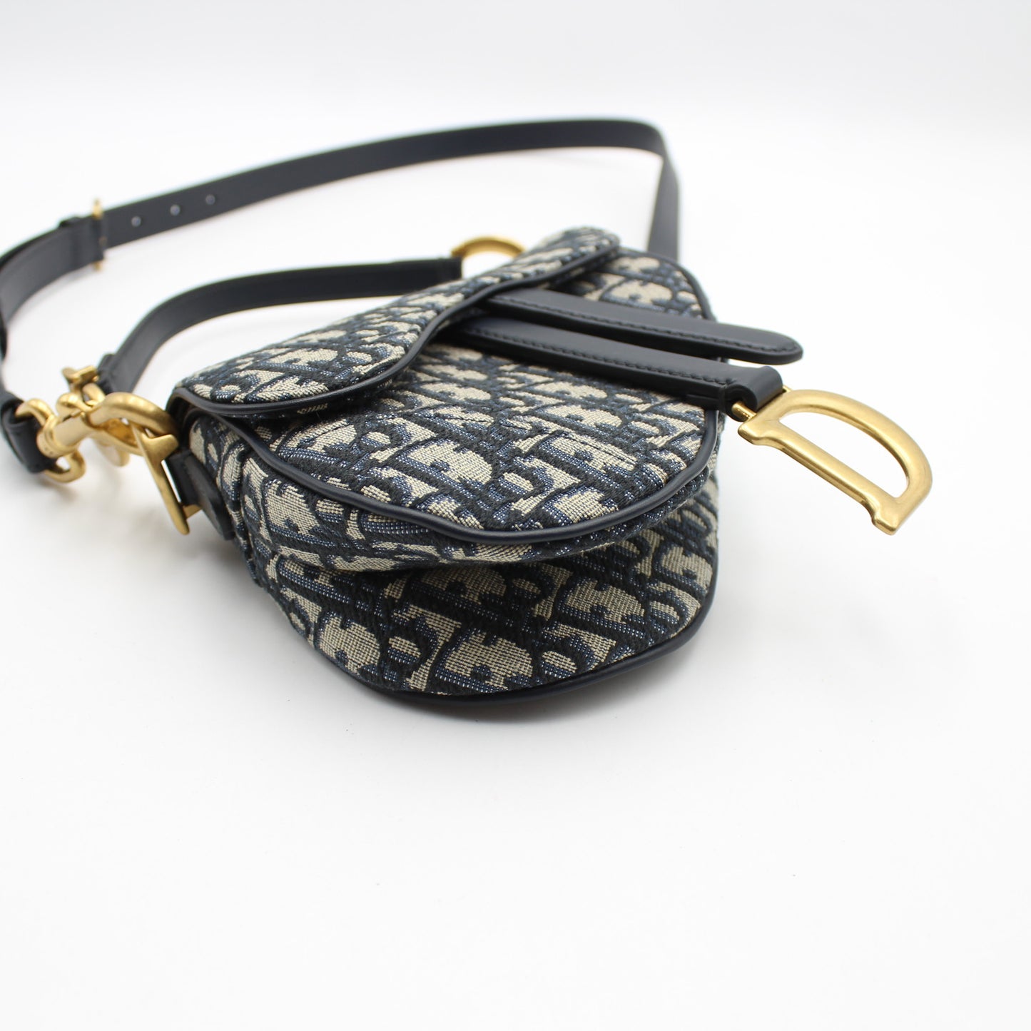 BORSA DIOR SADDLE MINI JACQUARD OBLIQUE BLU DB171