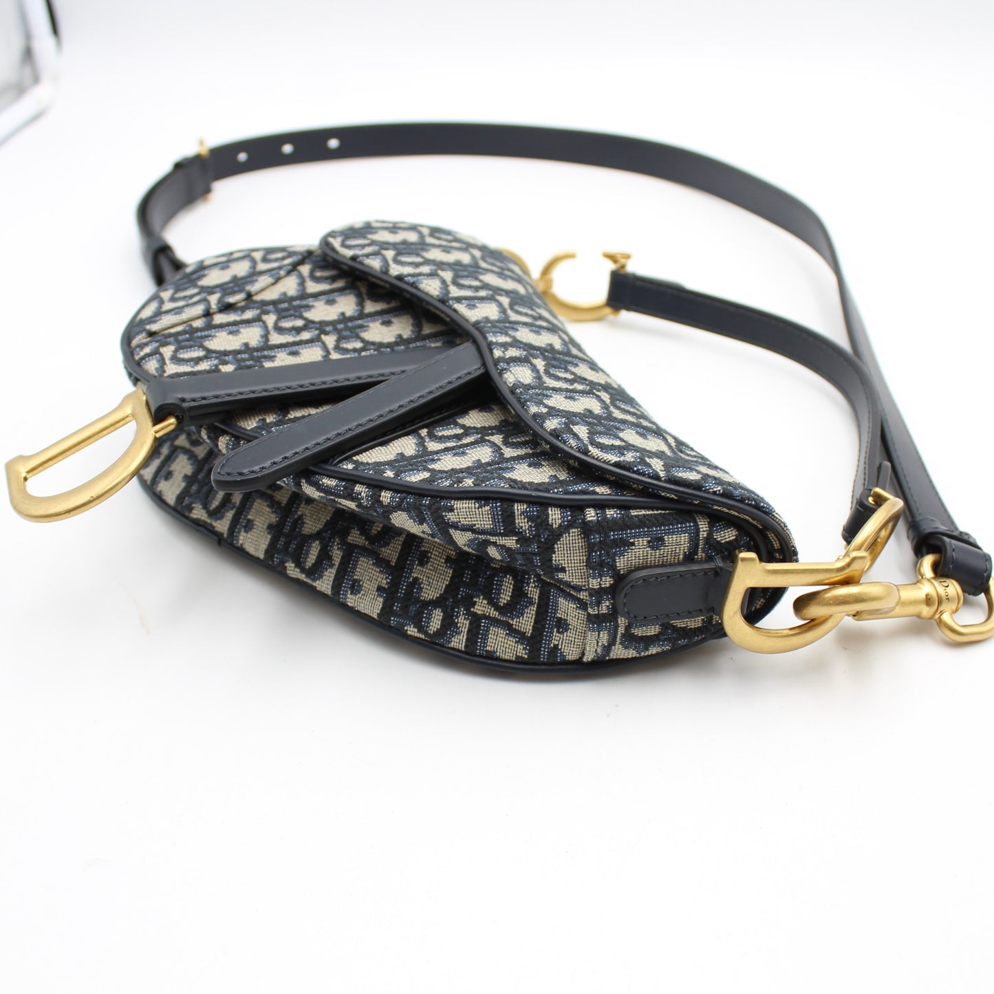 BORSA DIOR SADDLE MINI JACQUARD OBLIQUE BLU DB171