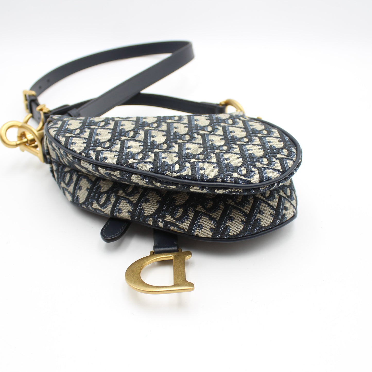 BORSA DIOR SADDLE MINI JACQUARD OBLIQUE BLU DB171