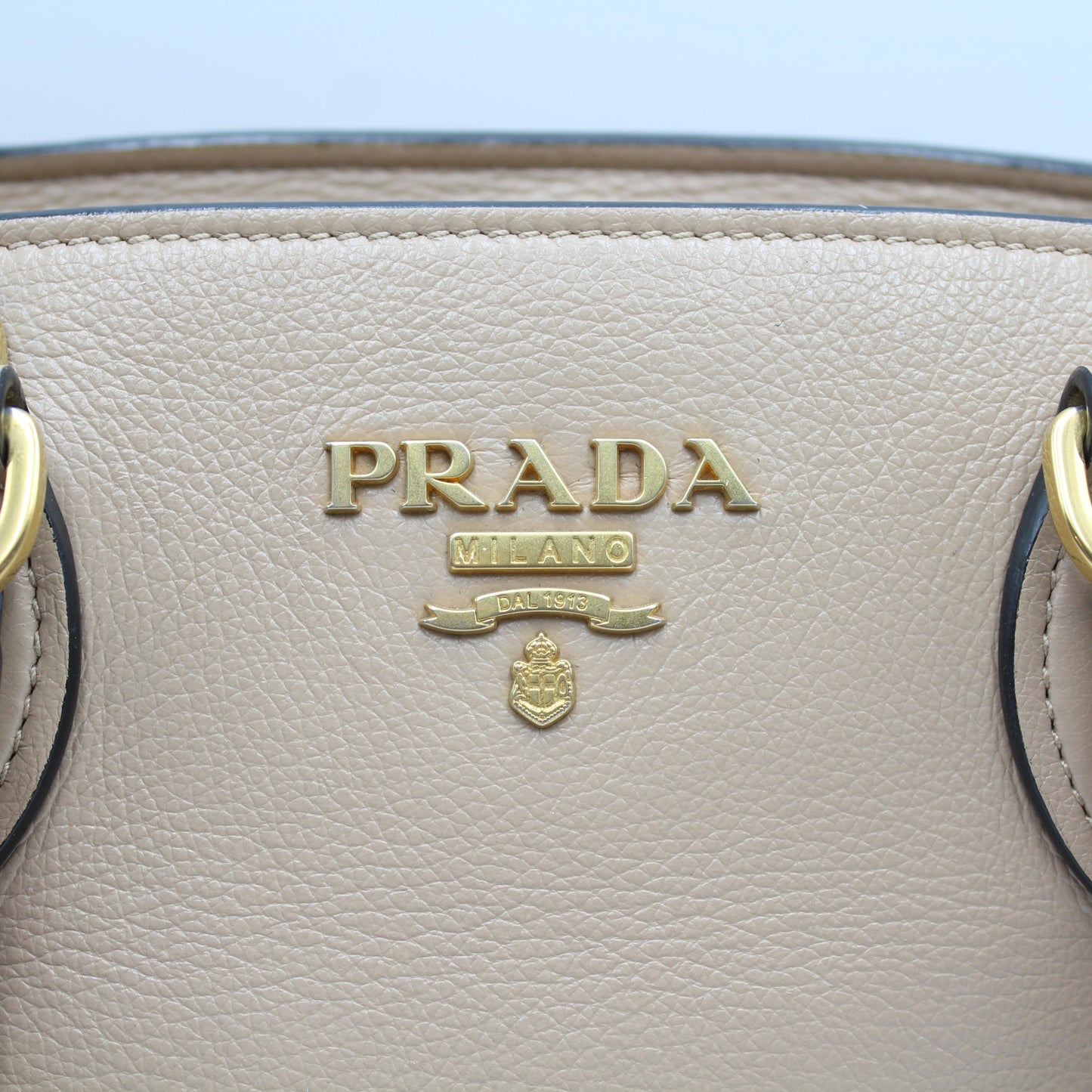BORSA TOTE PRADA A TRACOLLA IN PELLE MARTELLATA BEIGE PB209