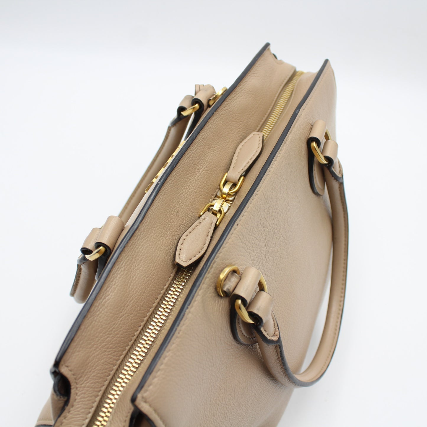 BORSA TOTE PRADA A TRACOLLA IN PELLE MARTELLATA BEIGE PB209