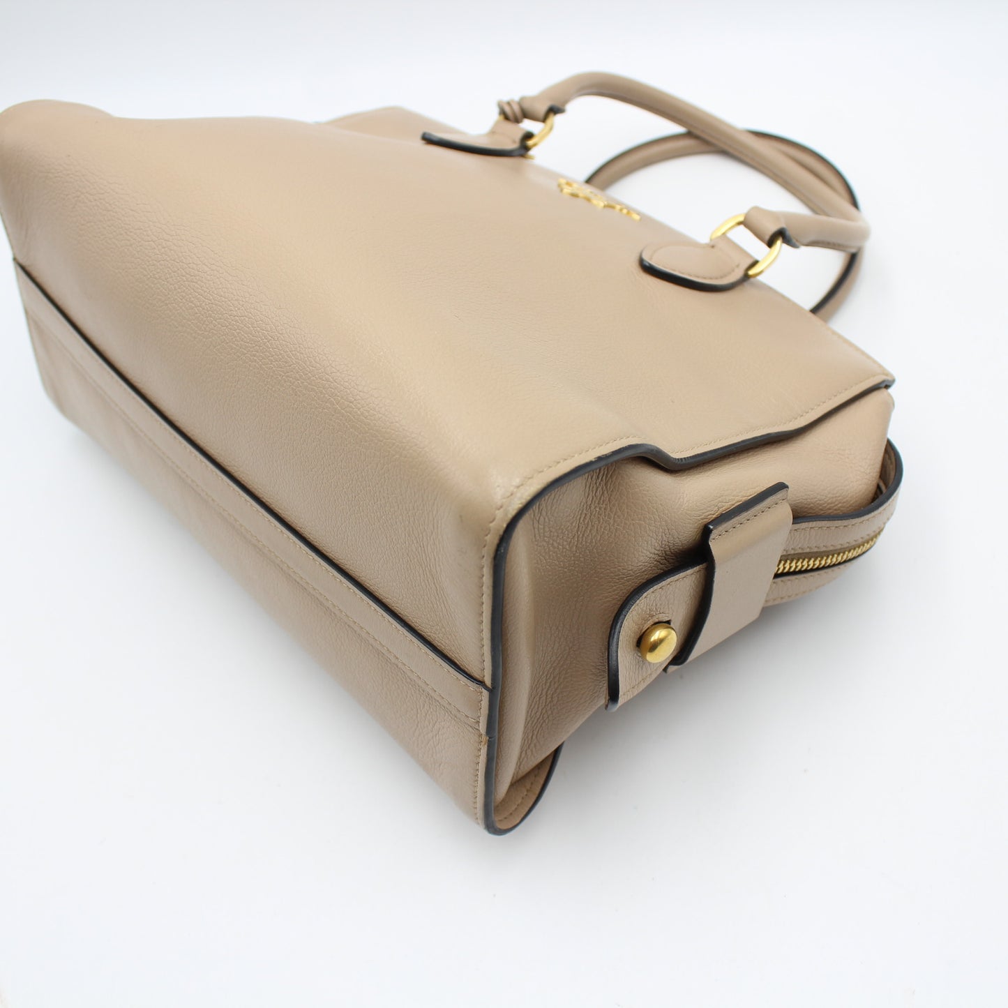 BORSA TOTE PRADA A TRACOLLA IN PELLE MARTELLATA BEIGE PB209