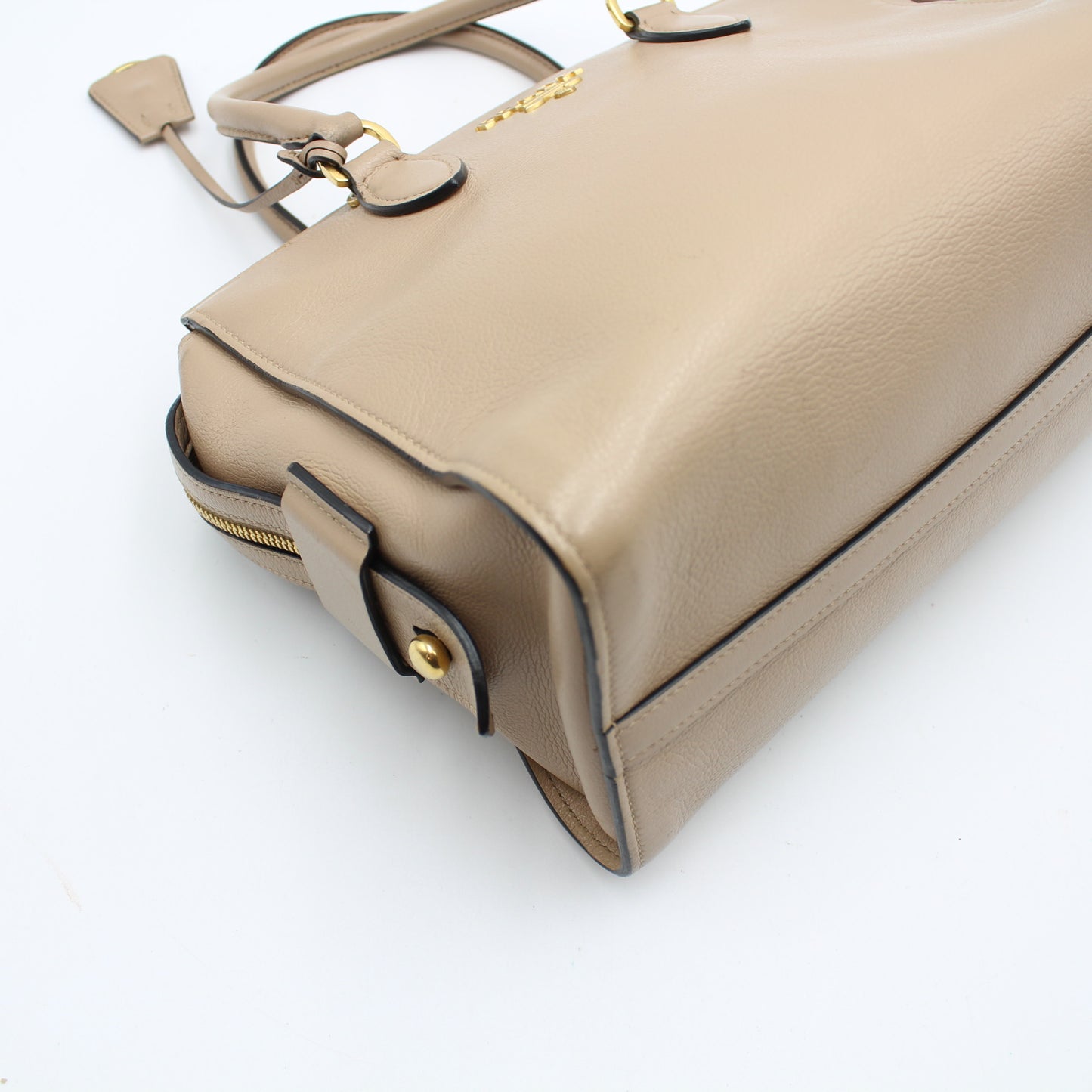 BORSA TOTE PRADA A TRACOLLA IN PELLE MARTELLATA BEIGE PB209