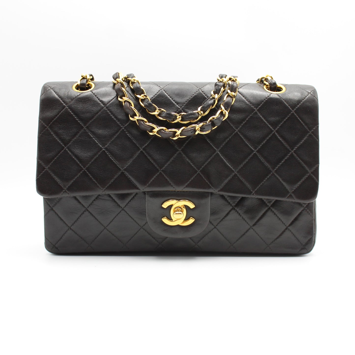 BORSA CHANEL TIMELESS CLASSICA DOUBLE FLAP MEDIA NERA CB262