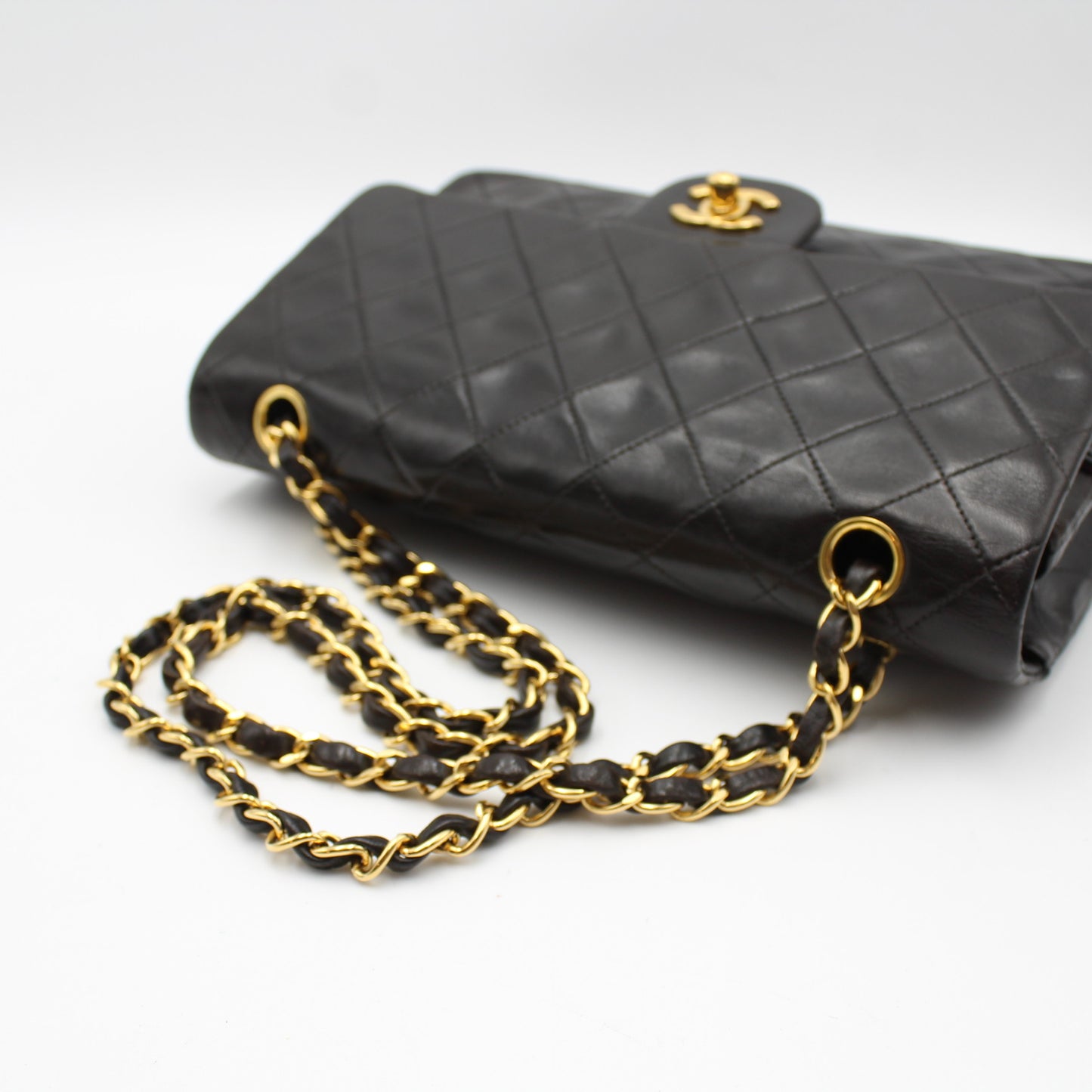 BORSA CHANEL TIMELESS CLASSICA DOUBLE FLAP MEDIA NERA CB262