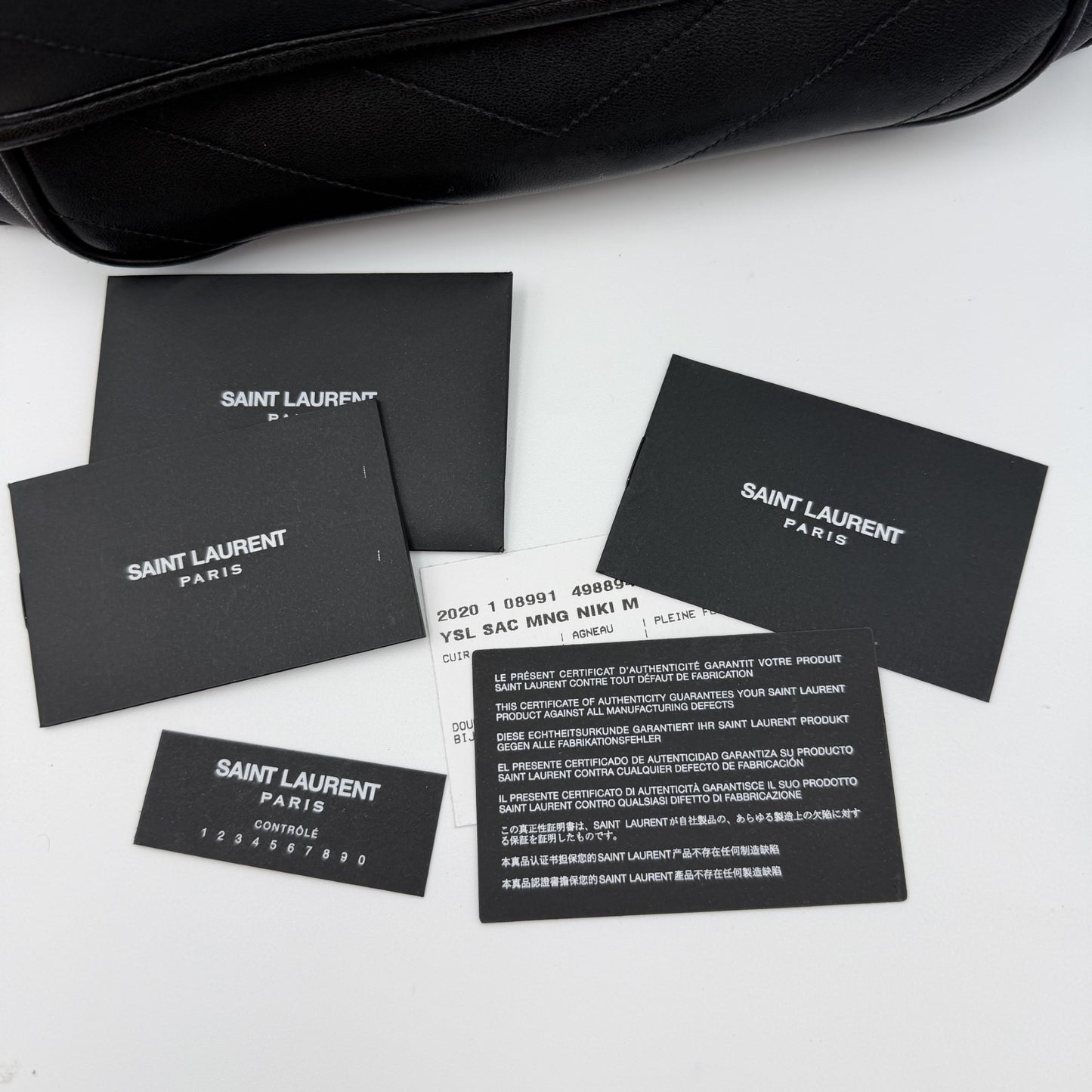 BORSA SAINT LAURENT NIKI MEDIA IN PELLE NERA