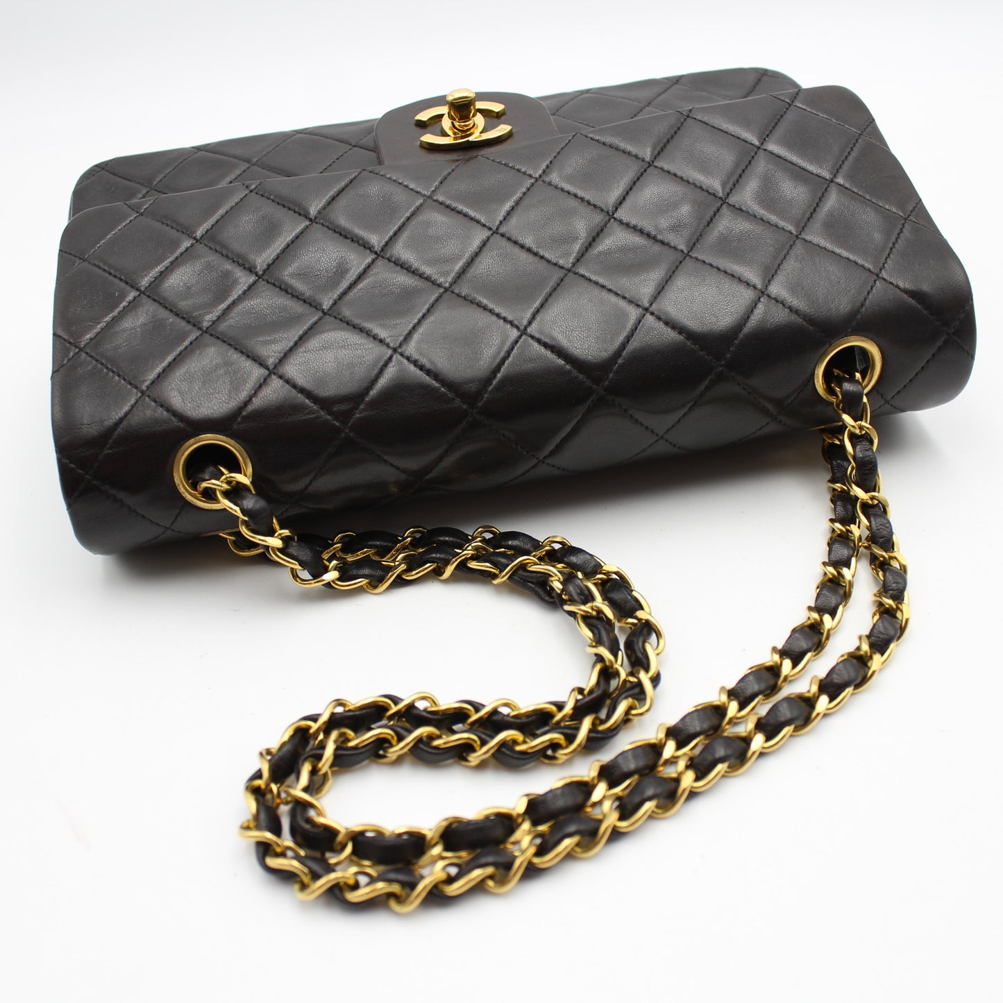 BORSA CHANEL TIMELESS CLASSICA DOUBLE FLAP MEDIA NERA CB263