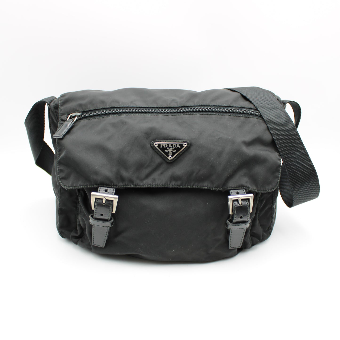 BORSA PRADA MESSENGER BAG TELA VELA NERO PB210