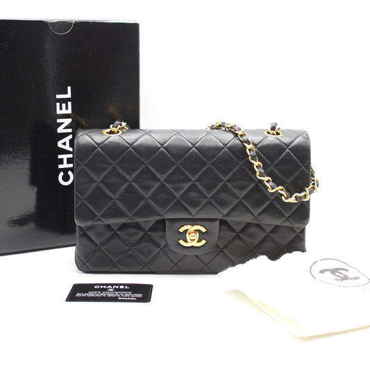 BORSA CHANEL TIMELESS CLASSICA DOUBLE FLAP MEDIA NERA CB264
