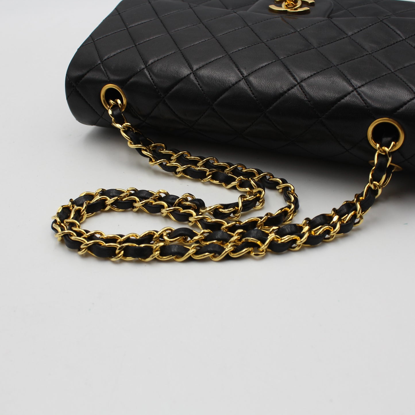 BORSA CHANEL TIMELESS CLASSICA DOUBLE FLAP MEDIA NERA CB264