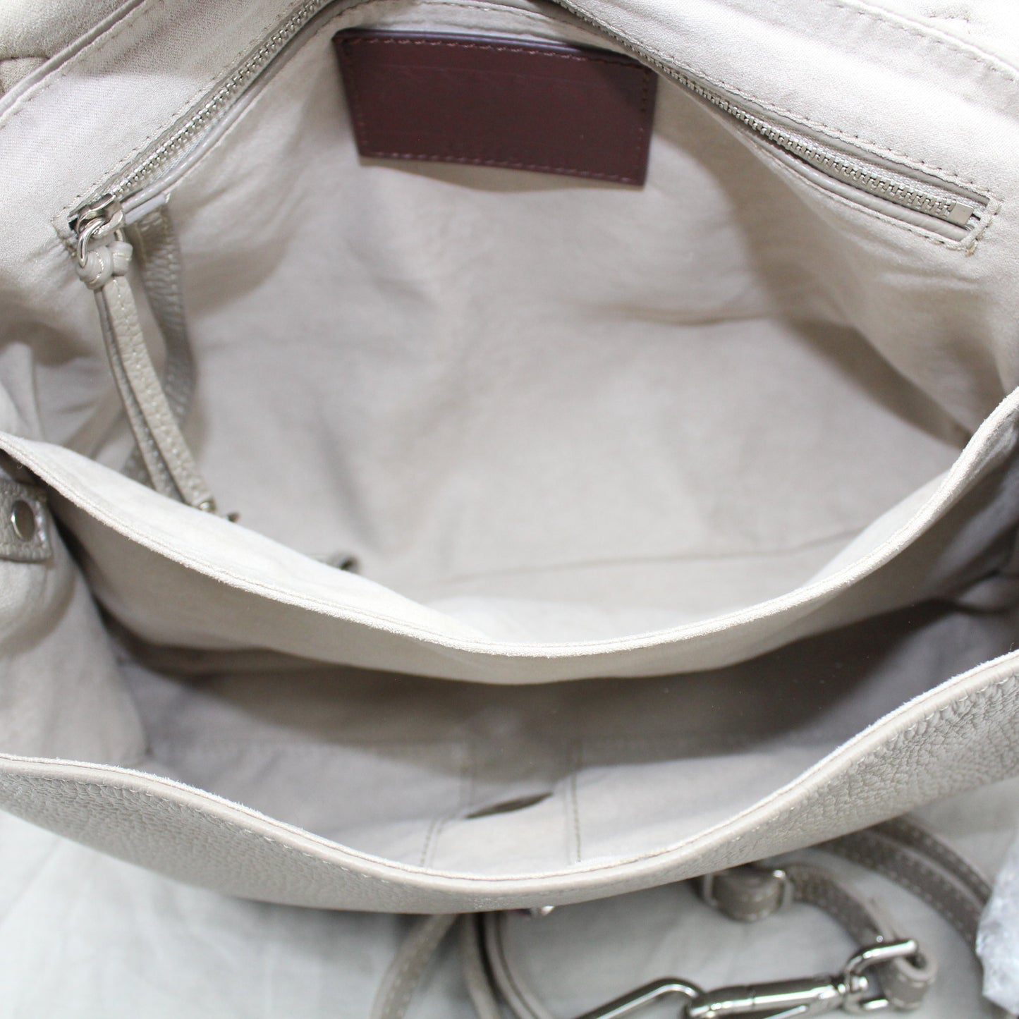 BORSA POSTINA ZANELLATO IN PELLE MARTELLATA GREY CRETA SMALL ZB121