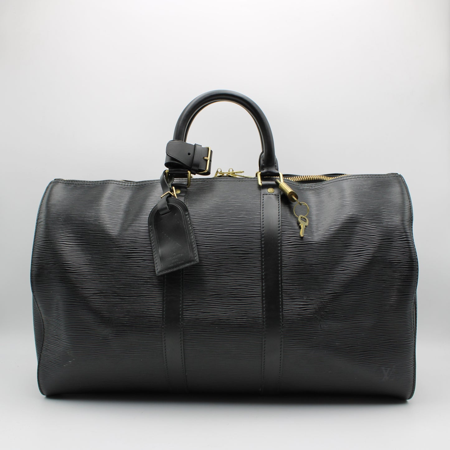 BORSA LOUIS VUITTON KEEPALL 45 IN PELLE EPI NERO LB1828