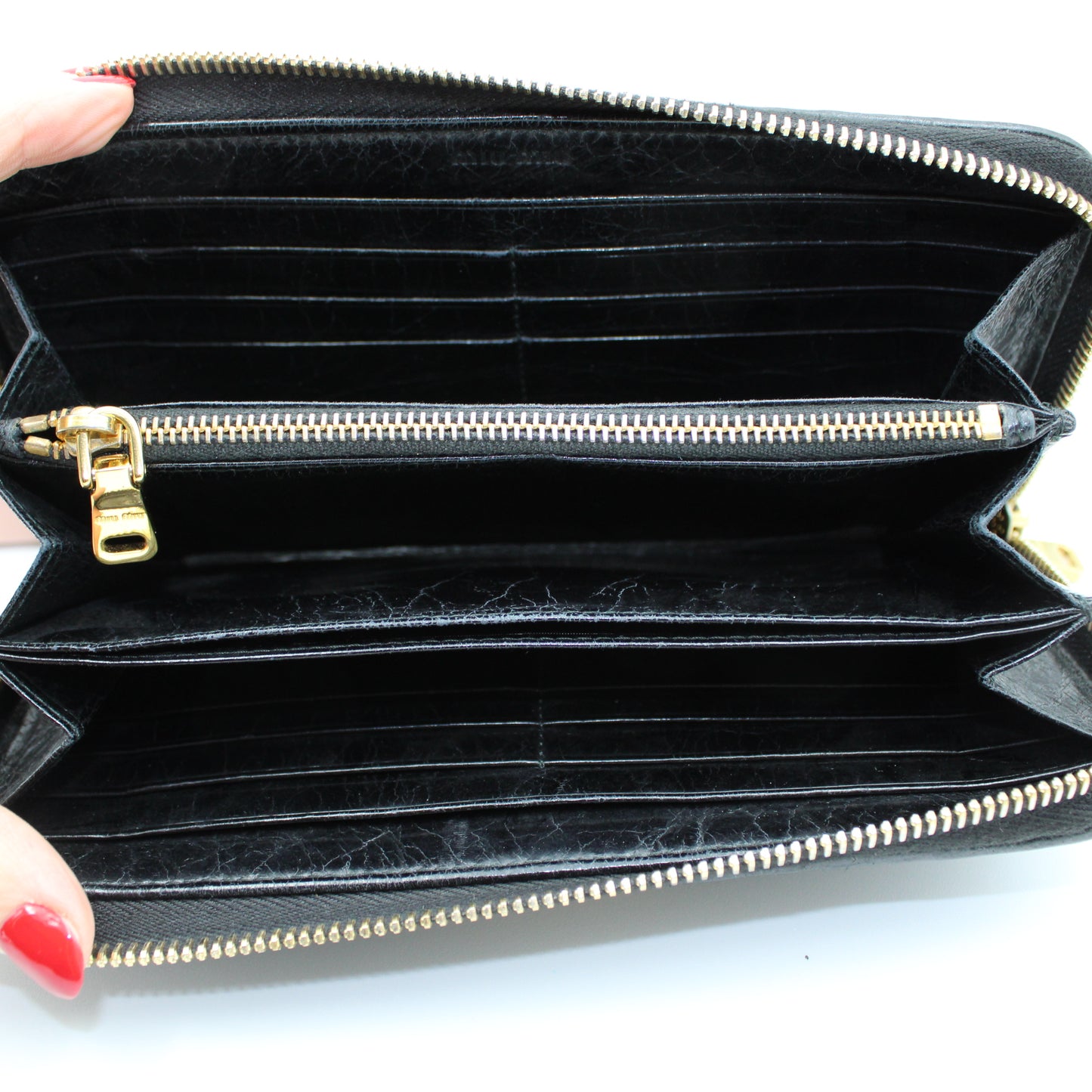 PORTAFOGLIO MIU MIU GRAMDE IN NAPPA MATELASSE NERO