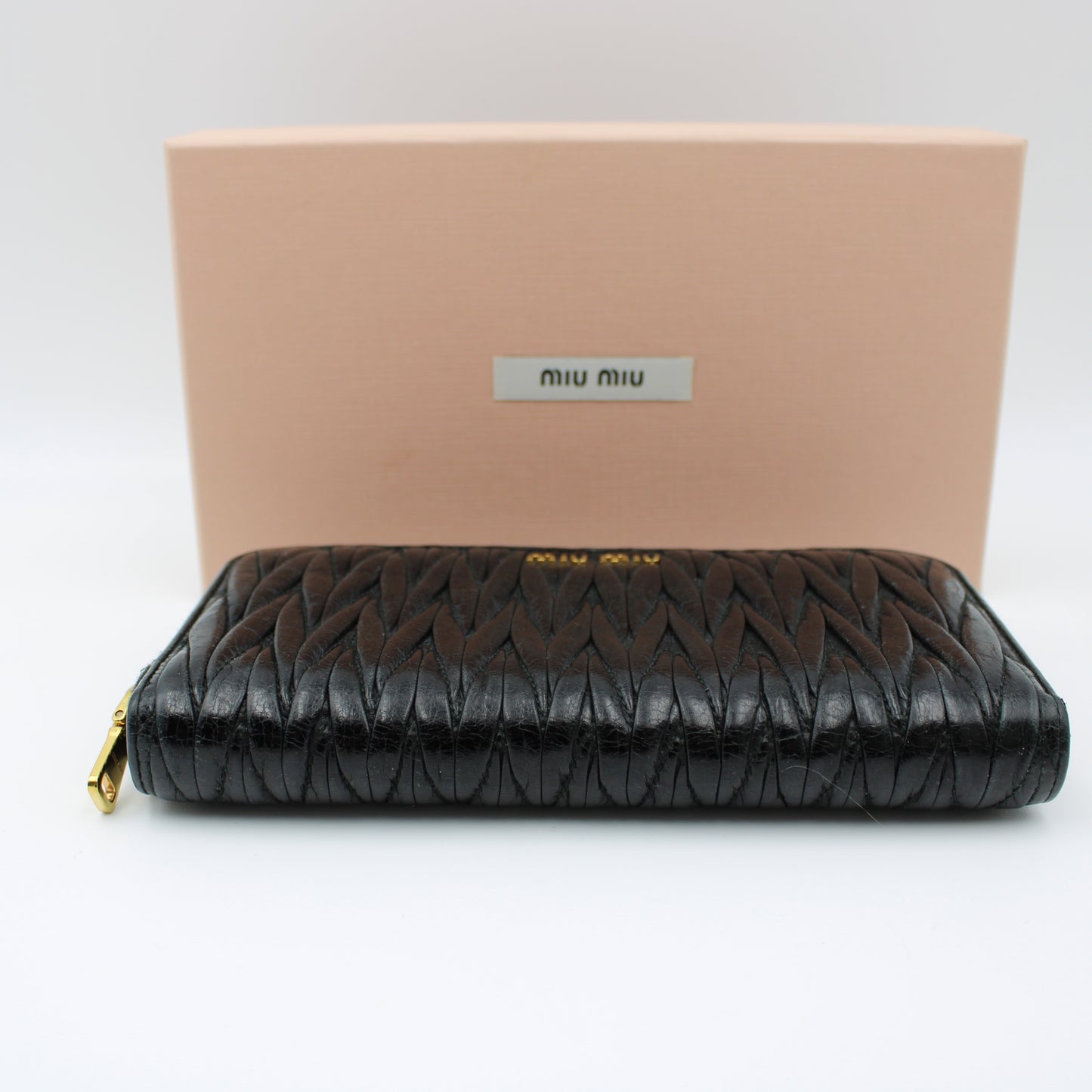 PORTAFOGLIO MIU MIU GRAMDE IN NAPPA MATELASSE NERO