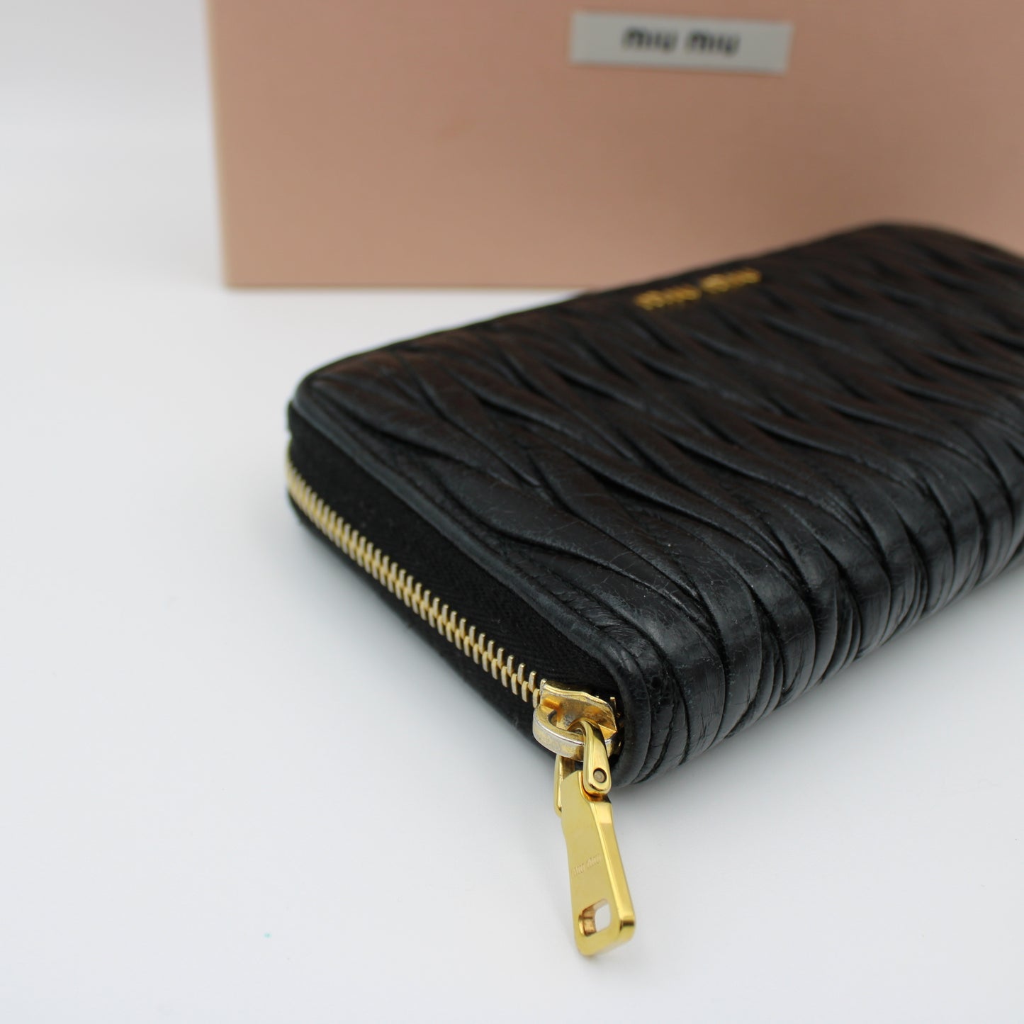 PORTAFOGLIO MIU MIU GRAMDE IN NAPPA MATELASSE NERO