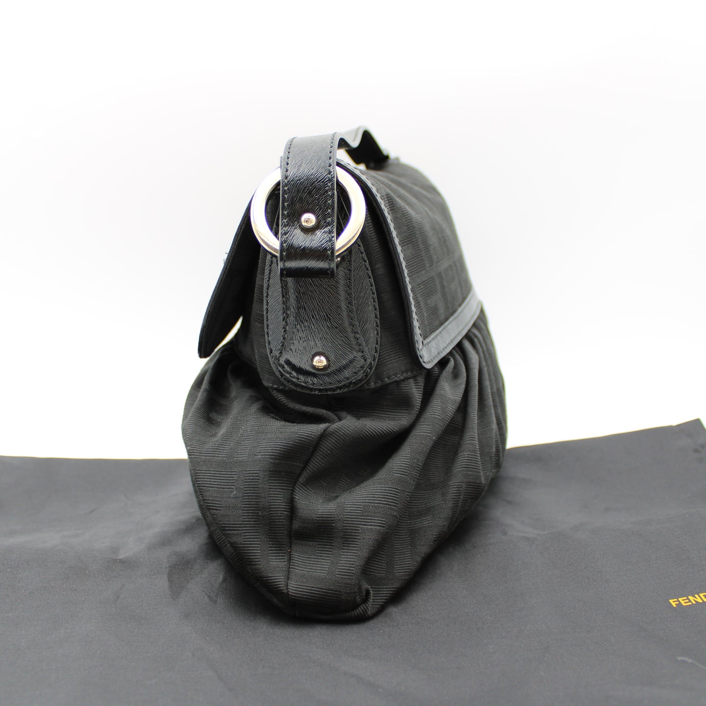 BORSA FENDI CHEF IN TELA FF ZUCCA NERA