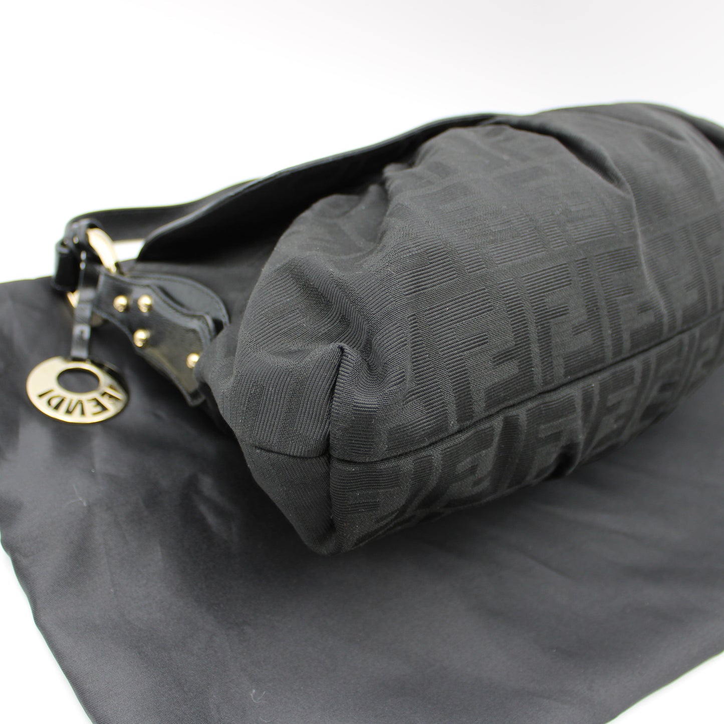 BORSA FENDI CHEF IN TELA FF ZUCCA NERA