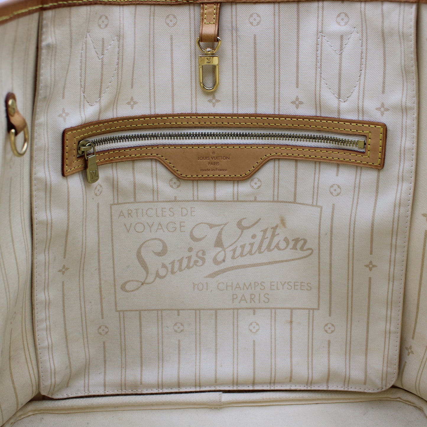 BORSA LOUIS VUITTON NEVERFULL MM DAMIER AZUR LB1804