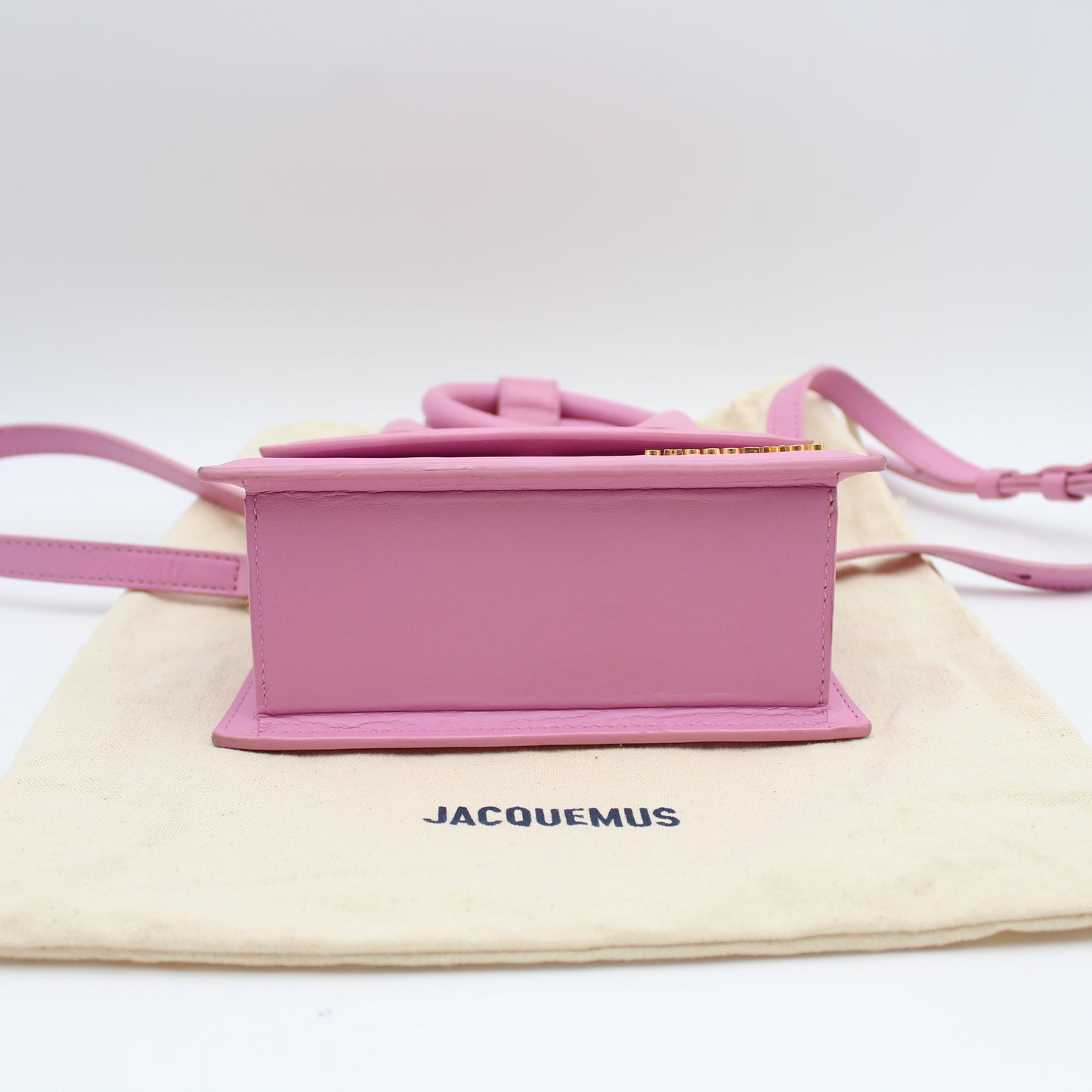 JACQUEMUS LE CHIQUITO NOEUD PINK LEATHER BAG