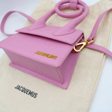 JACQUEMUS LE CHIQUITO NOEUD PINK LEATHER BAG