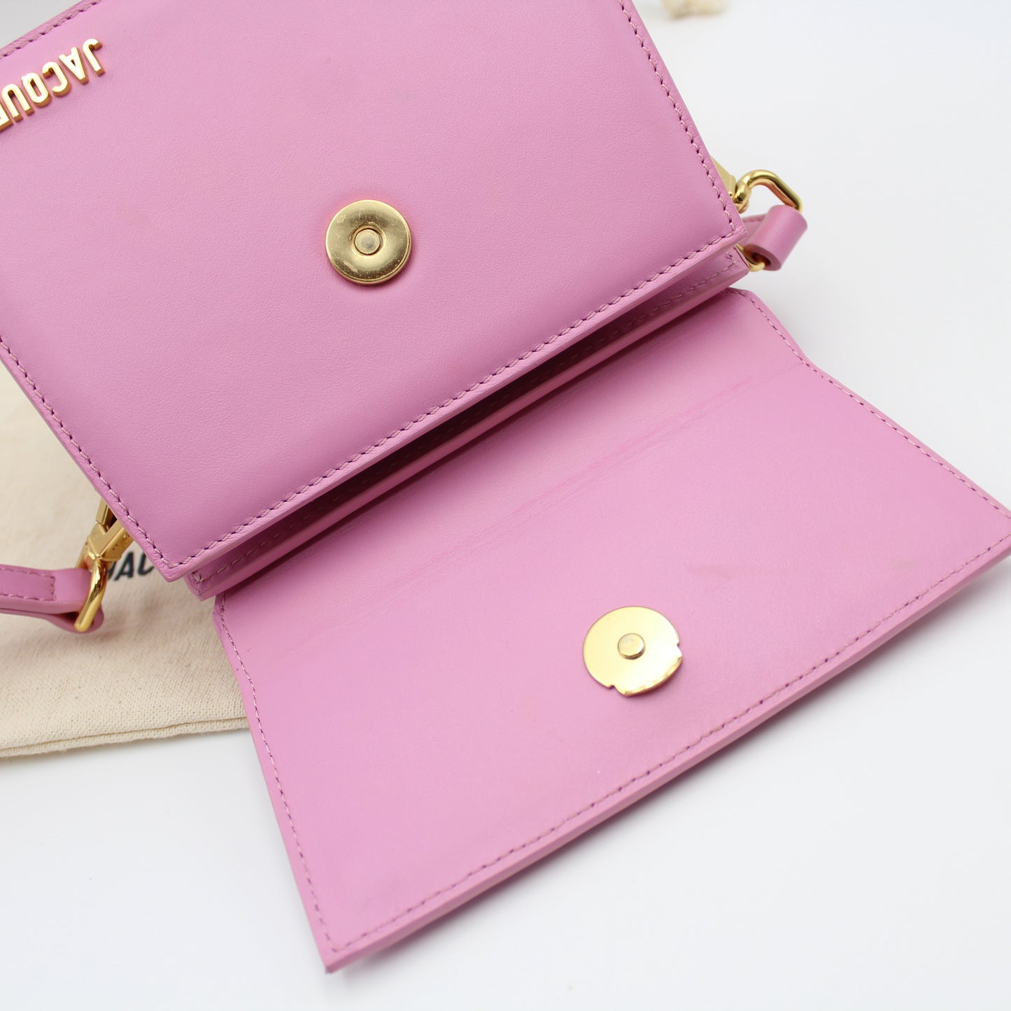 JACQUEMUS LE CHIQUITO NOEUD PINK LEATHER BAG