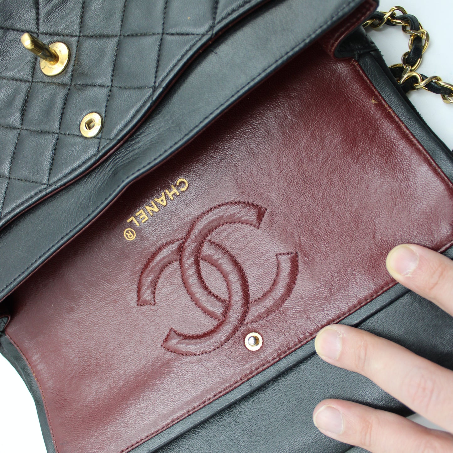 BORSA CHANEL TIMELESS CLASSICA DOUBLE FLAP MEDIA NERA CB268