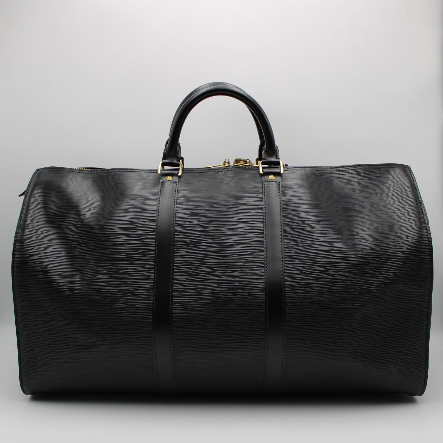 BORSA LOUIS VUITTON KEEPALL 50 EPI NERO IN PELLE
