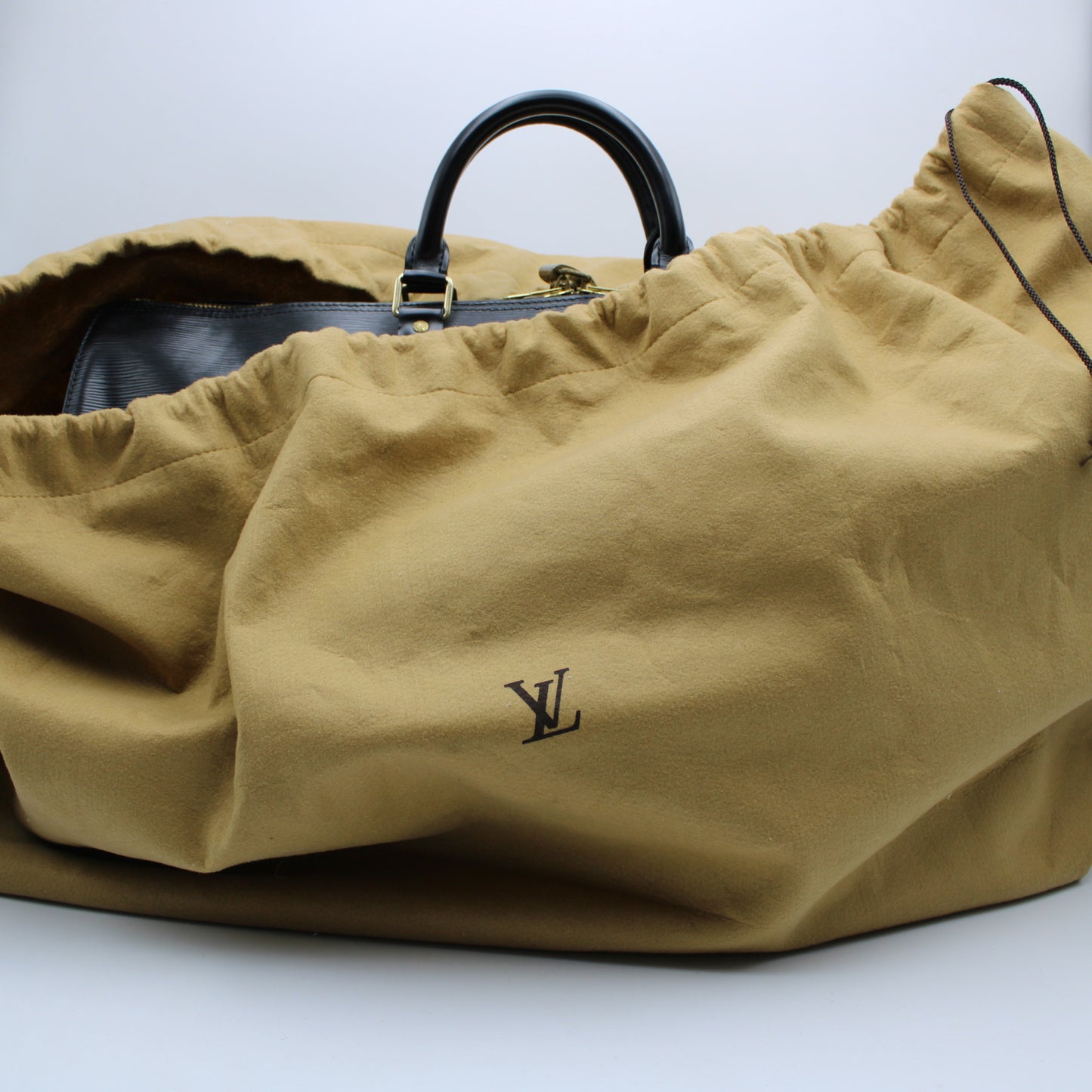 BORSA LOUIS VUITTON KEEPALL 50 EPI NERO IN PELLE