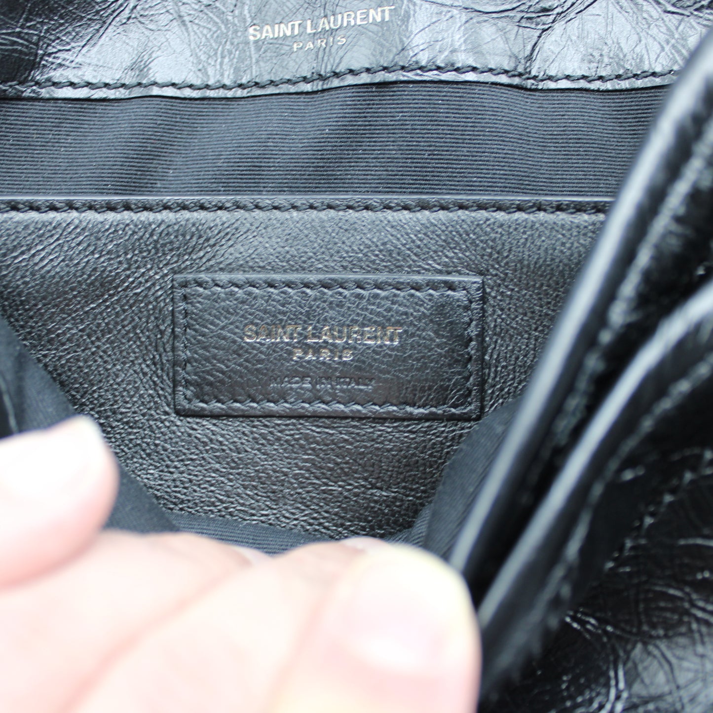 BORSA SAINT LAURENT NIKI BABY IN PELLE NERA YB121