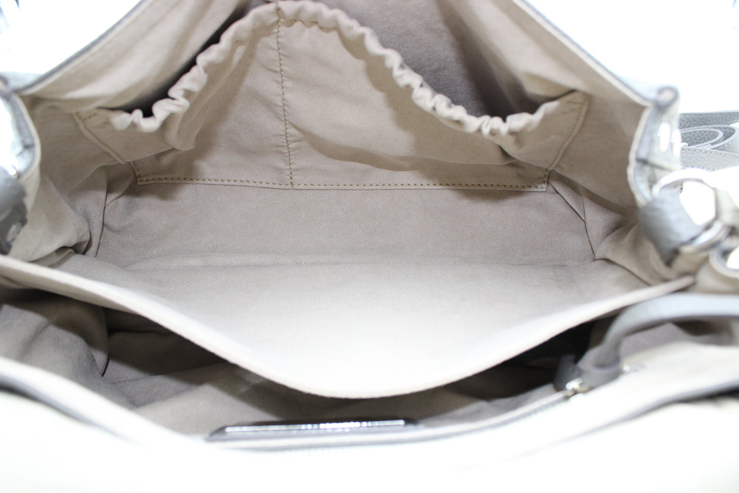 BORSA POSTINA ZANELLATO SMALL IN PELLE MARTELLATA GRIGIO MONTEBIANCO ZB124