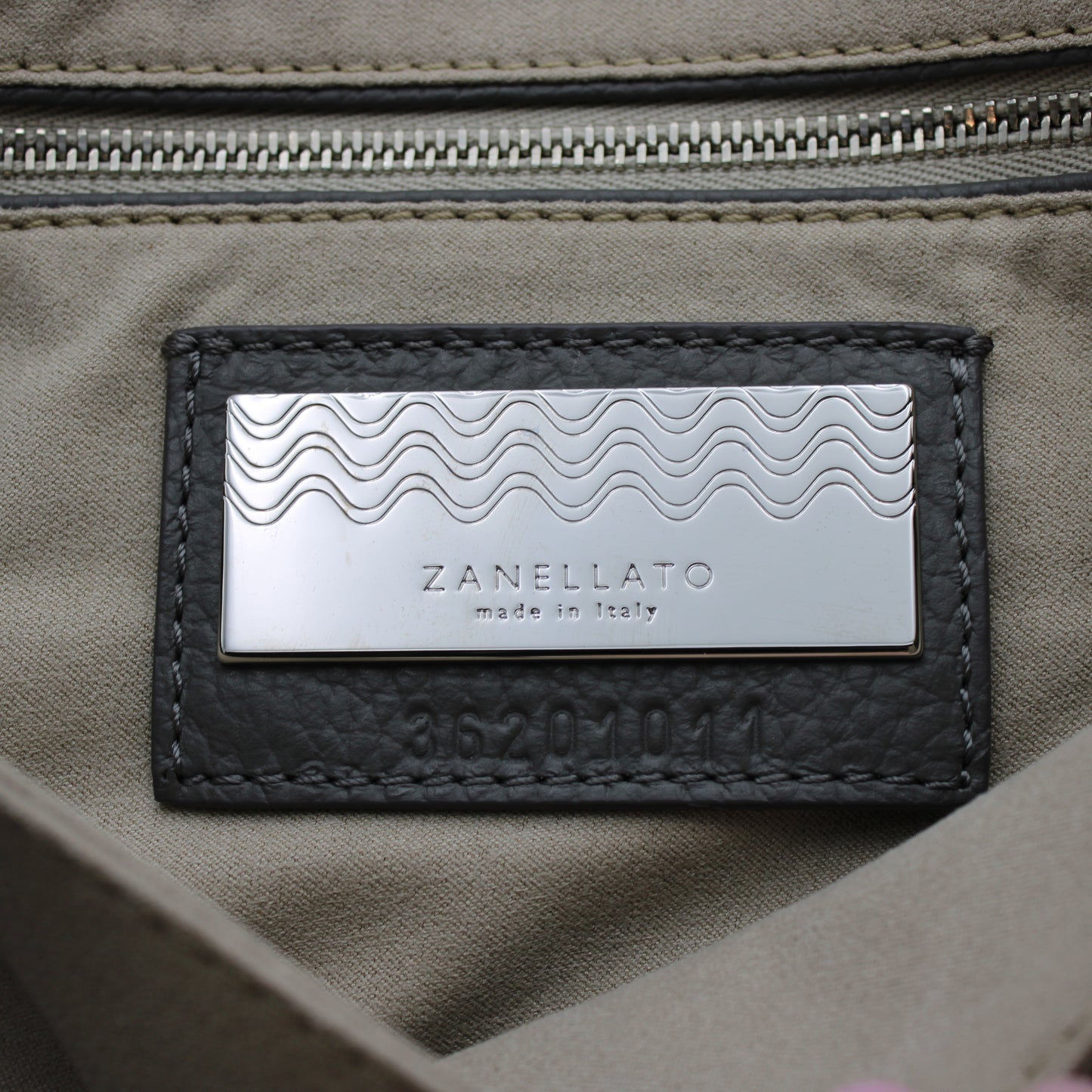 BORSA POSTINA ZANELLATO SMALL IN PELLE MARTELLATA GRIGIO MONTEBIANCO ZB124