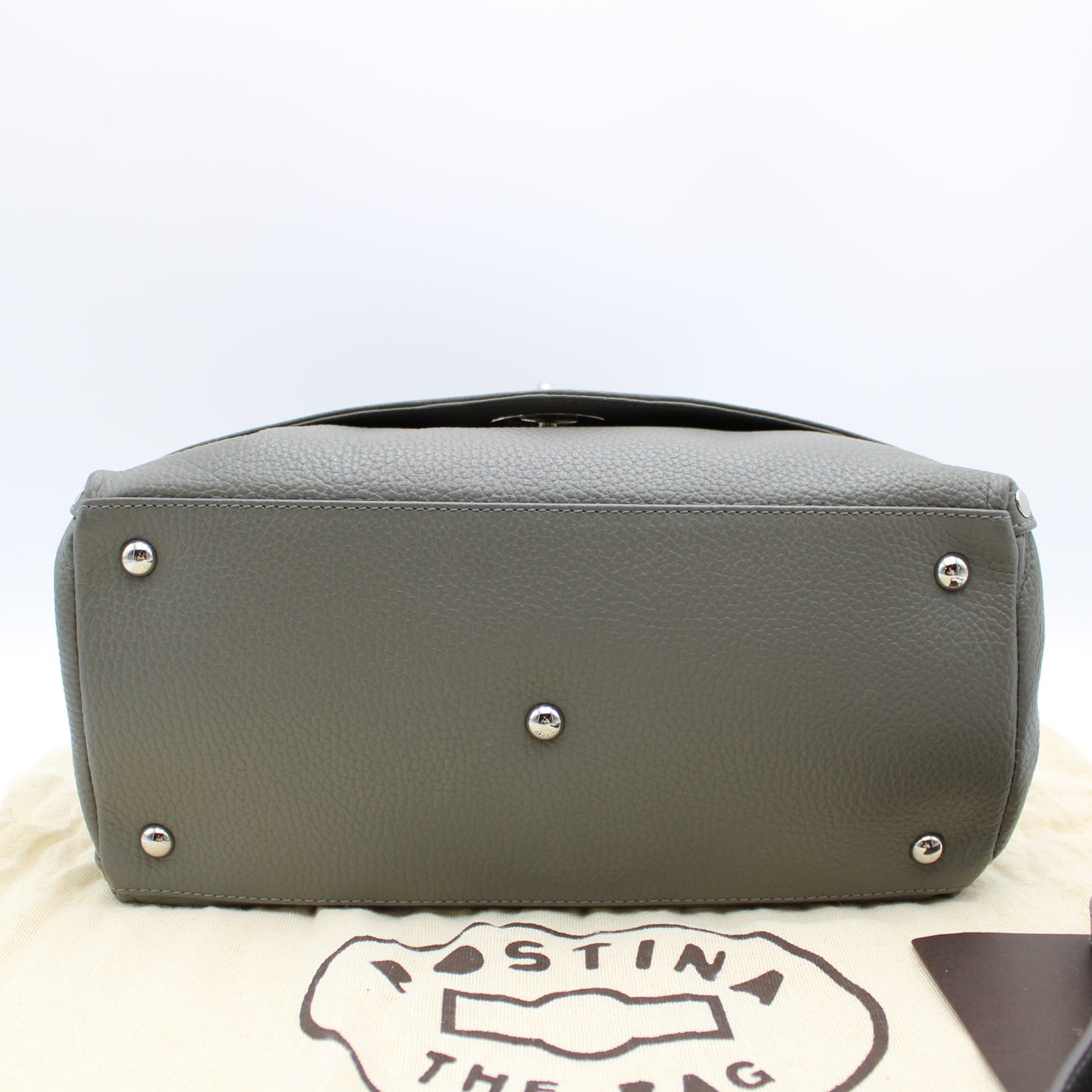 BORSA POSTINA ZANELLATO SMALL IN PELLE MARTELLATA GRIGIO MONTEBIANCO ZB124