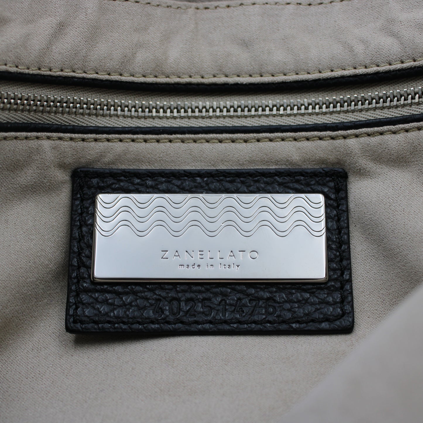 BORSA POSTINA ZANELLATO SMALL IN PELLE MARTELLATA NERA ZB125