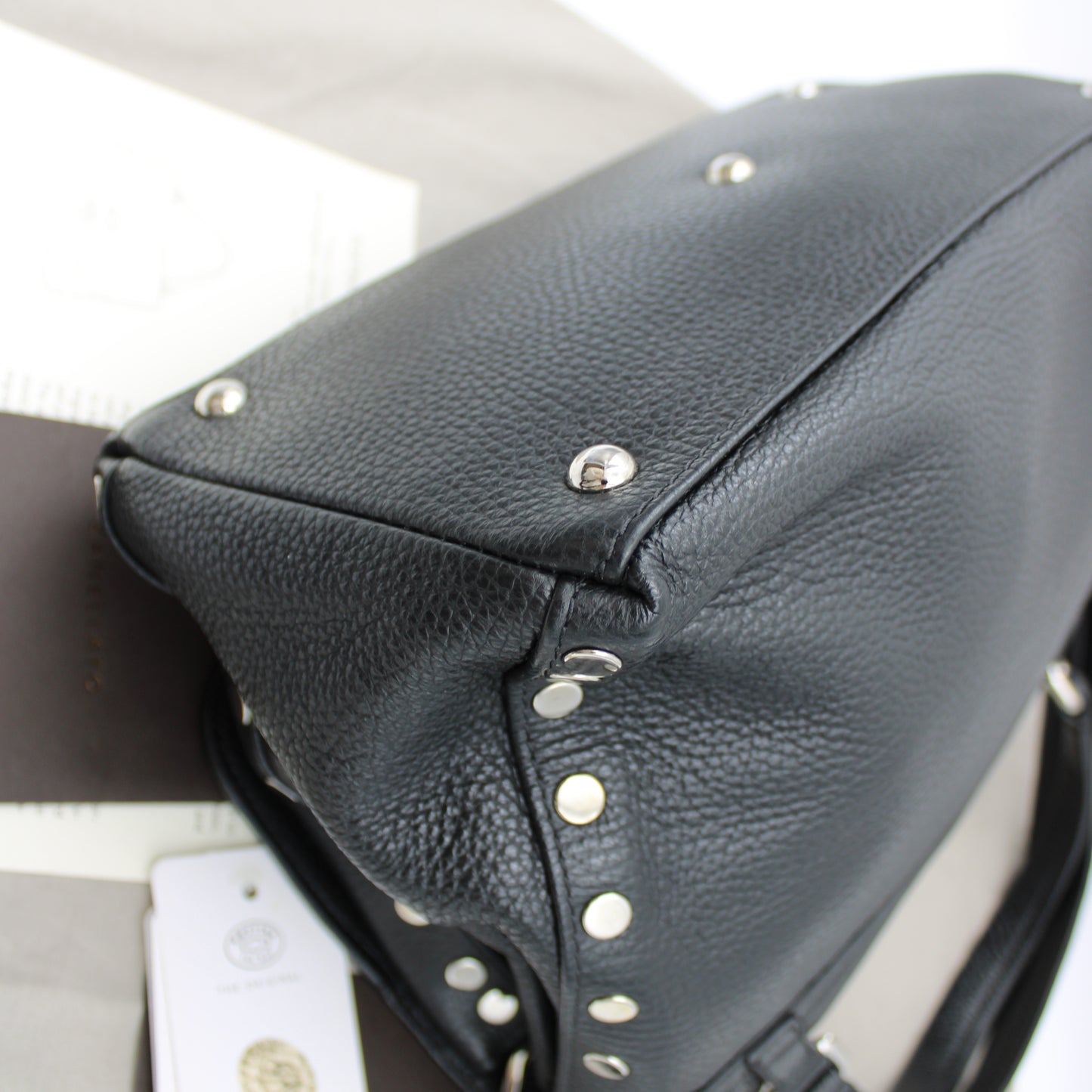 BORSA POSTINA ZANELLATO SMALL IN PELLE MARTELLATA NERA ZB125