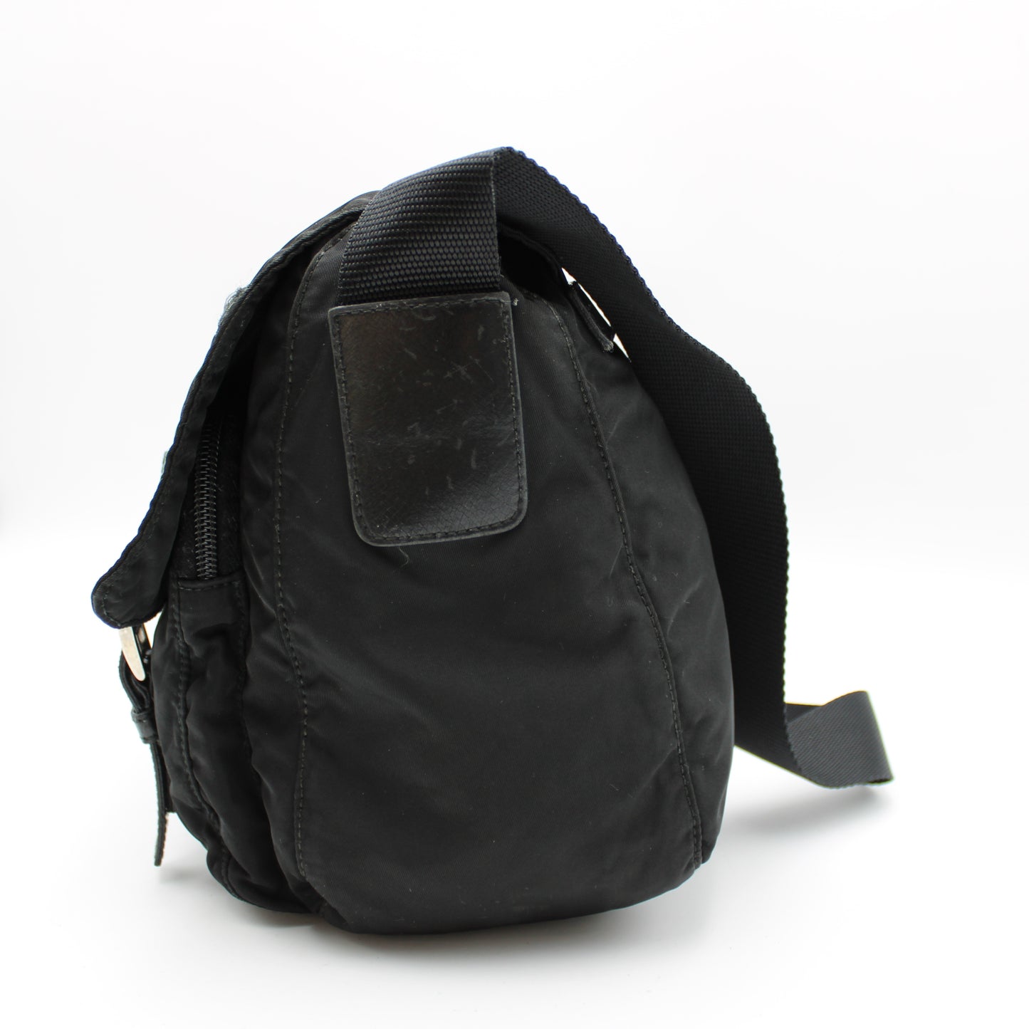 BORSA PRADA IN TELA VELA NERA MESSENGER PB215